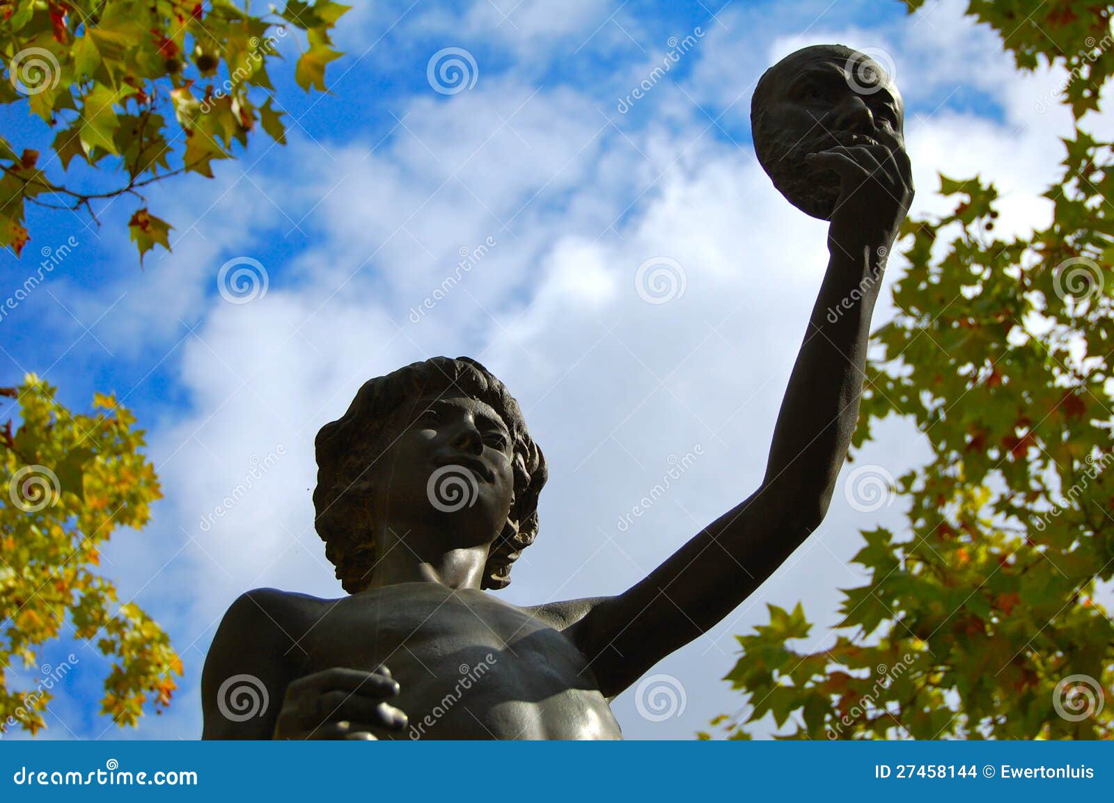 Boy Holding a Mask stock photo. Image of architecture 27458144