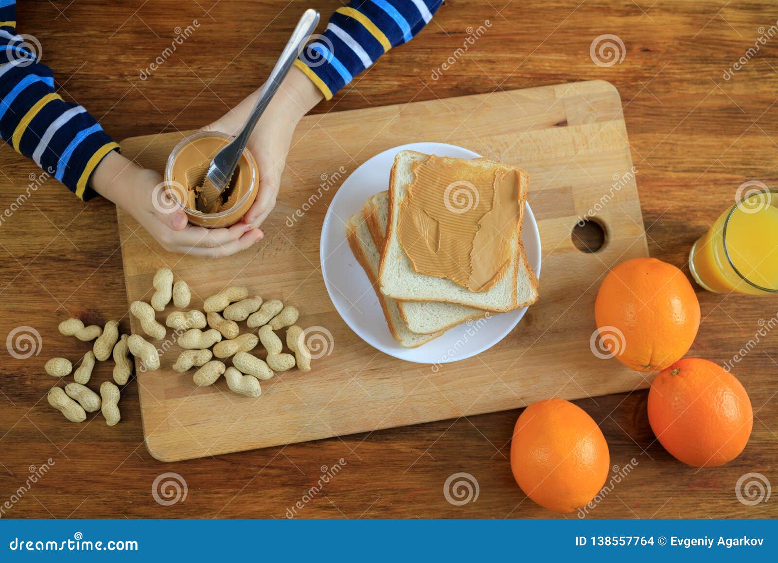 Boy is Holding Peanut Butter Jar Stock Photo Image of five, kitchen