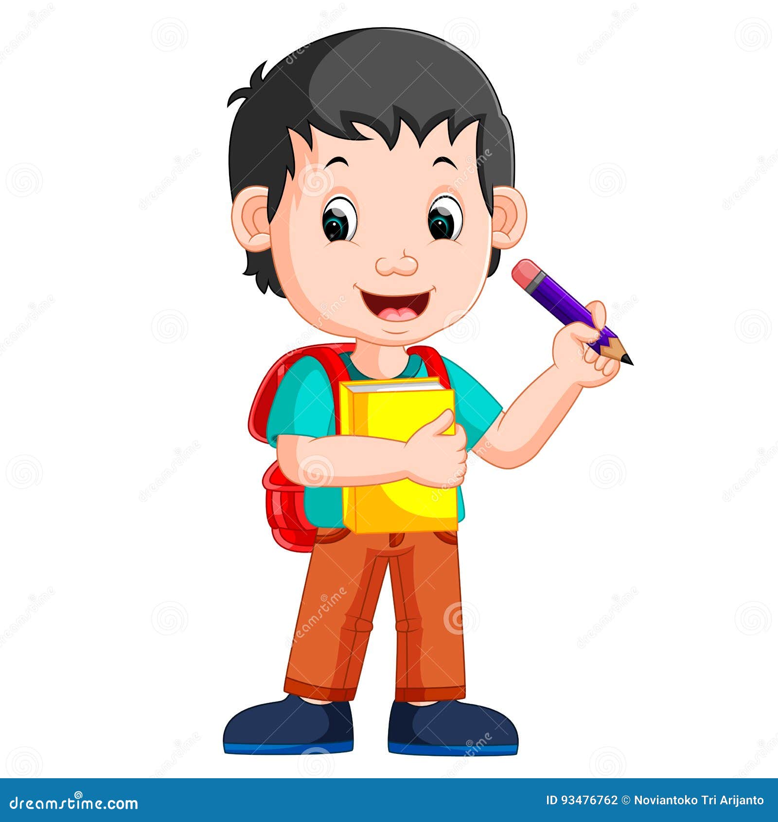 Man Holding Pencil RoyaltyFree Cartoon 11257010