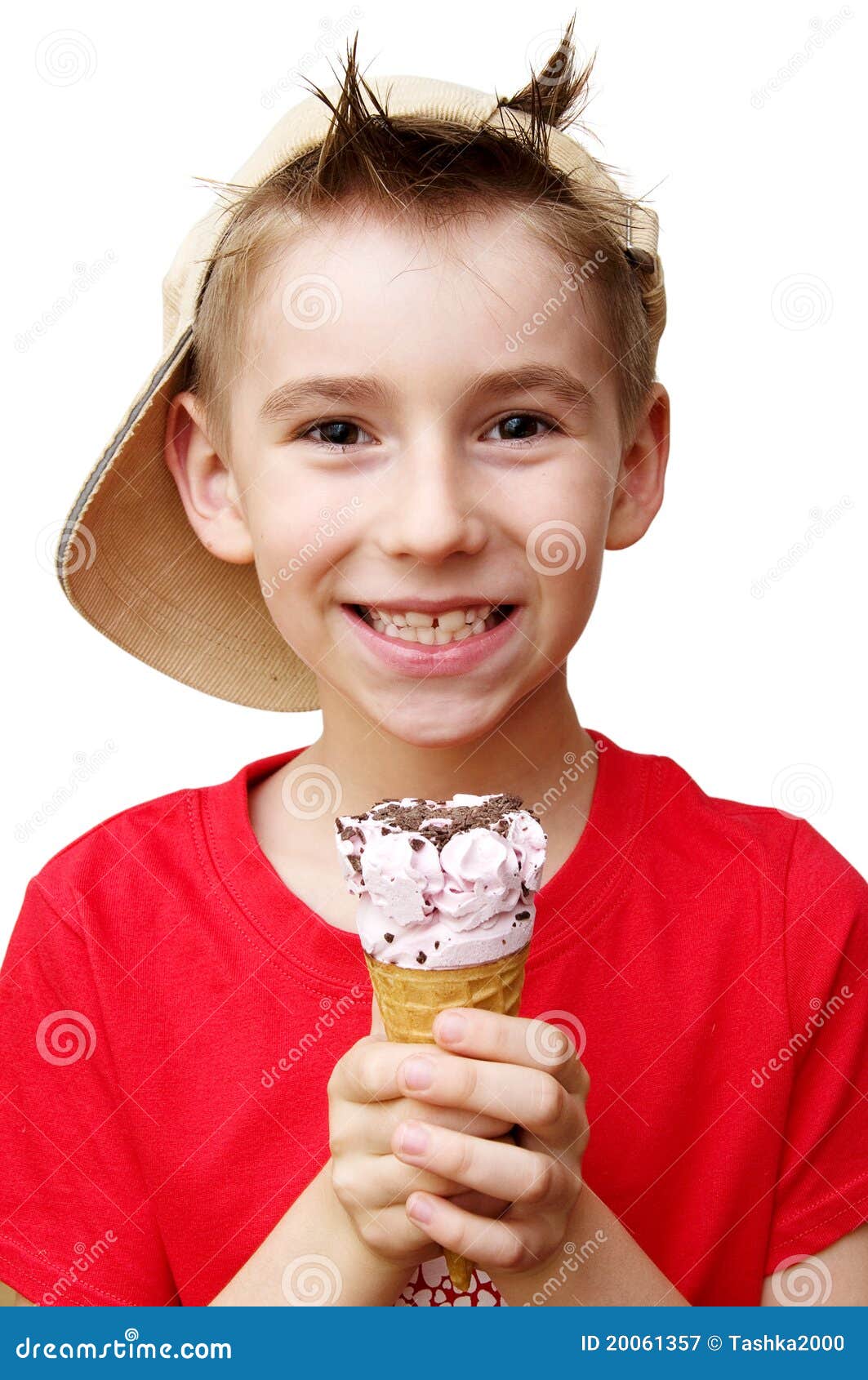 Boy with ice cream stock image. Image of childhood, delicious 20061357