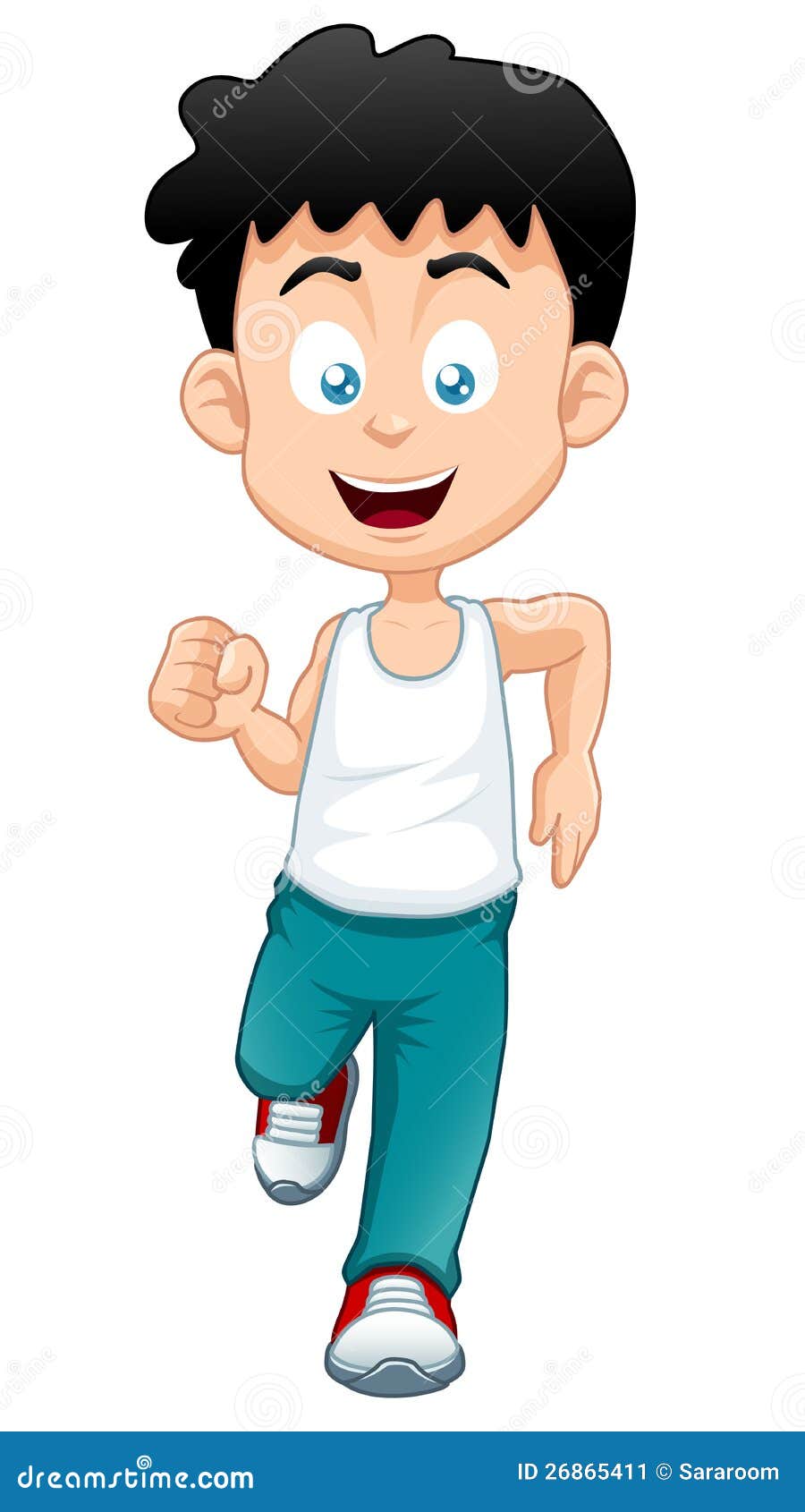 Boy jogging stock vector. Image of person, branch, activity 26865411