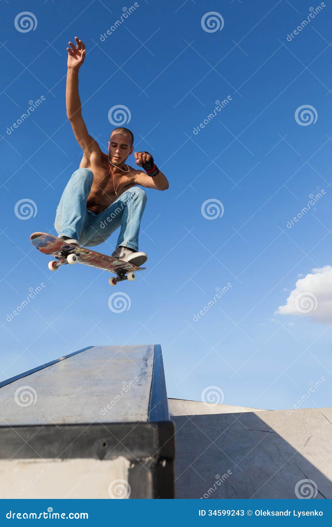 Boy In A Jump On A Skateboard Stock Image Image of jump, people 34599243