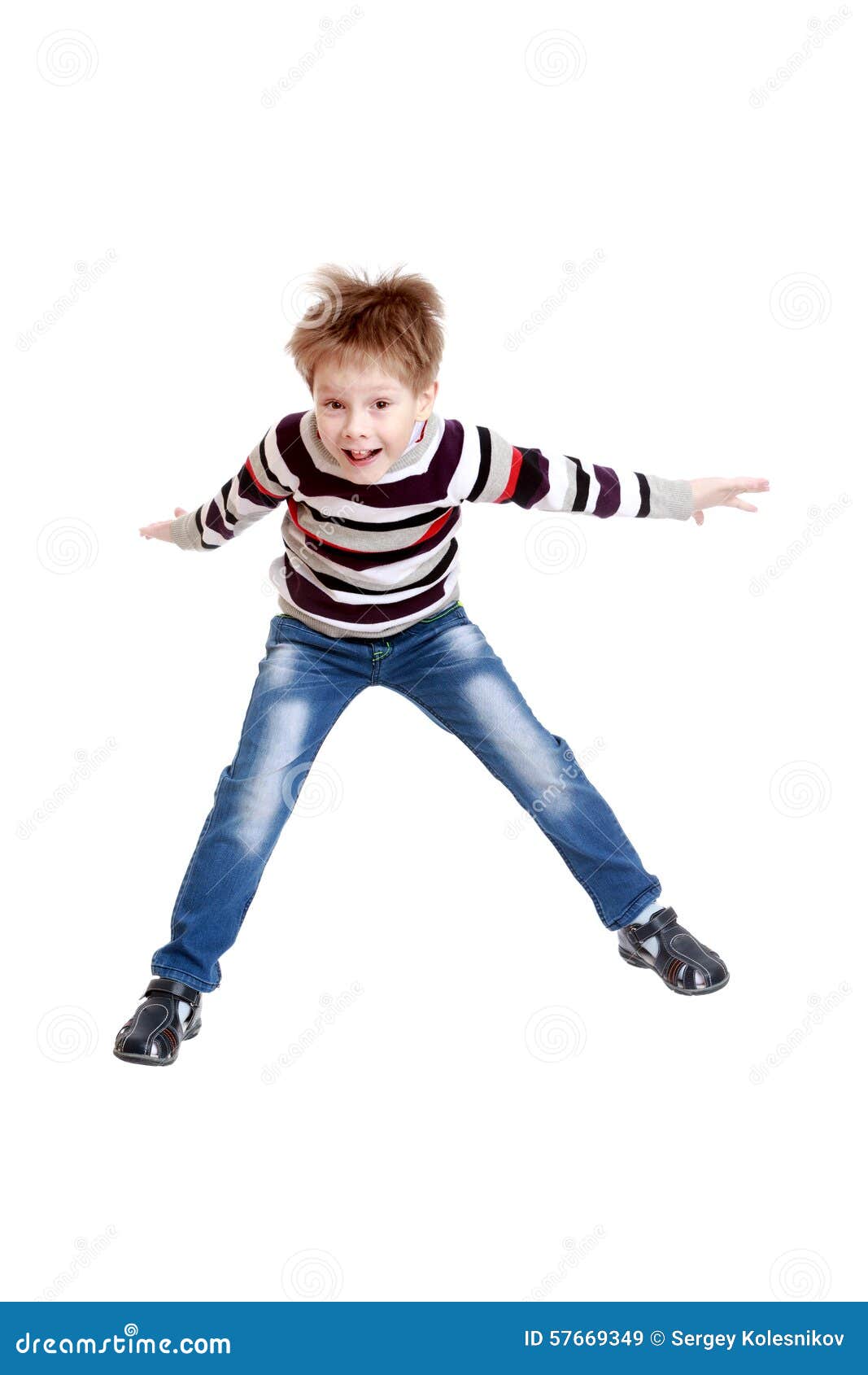 Boy jumping stock image. Image of jumping, expression - 57669349