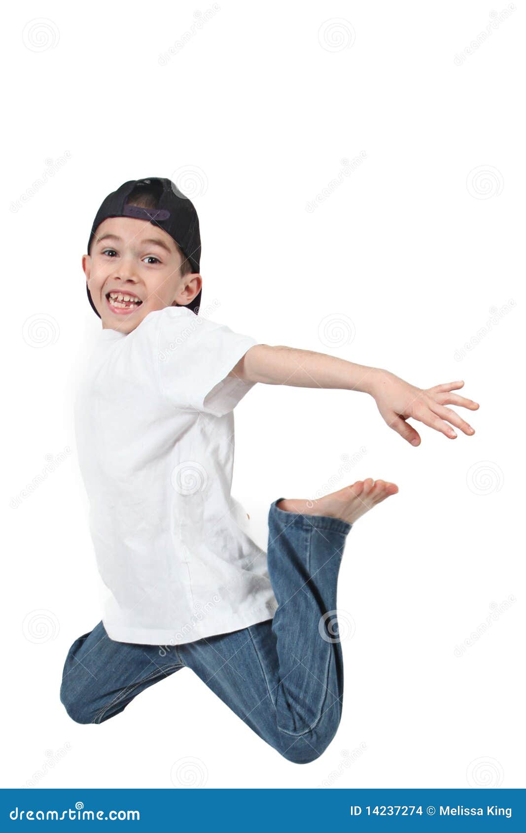 boy jumping midair