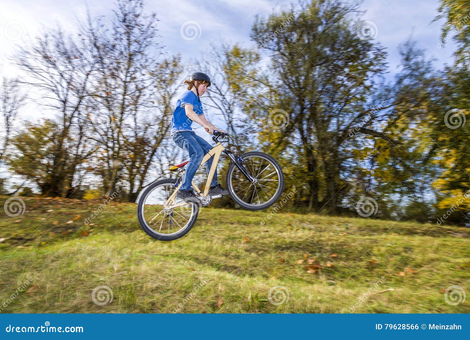 Boy Jumps Over a Ramp with His Dirt Bike Stock Photo - Image of summer ...