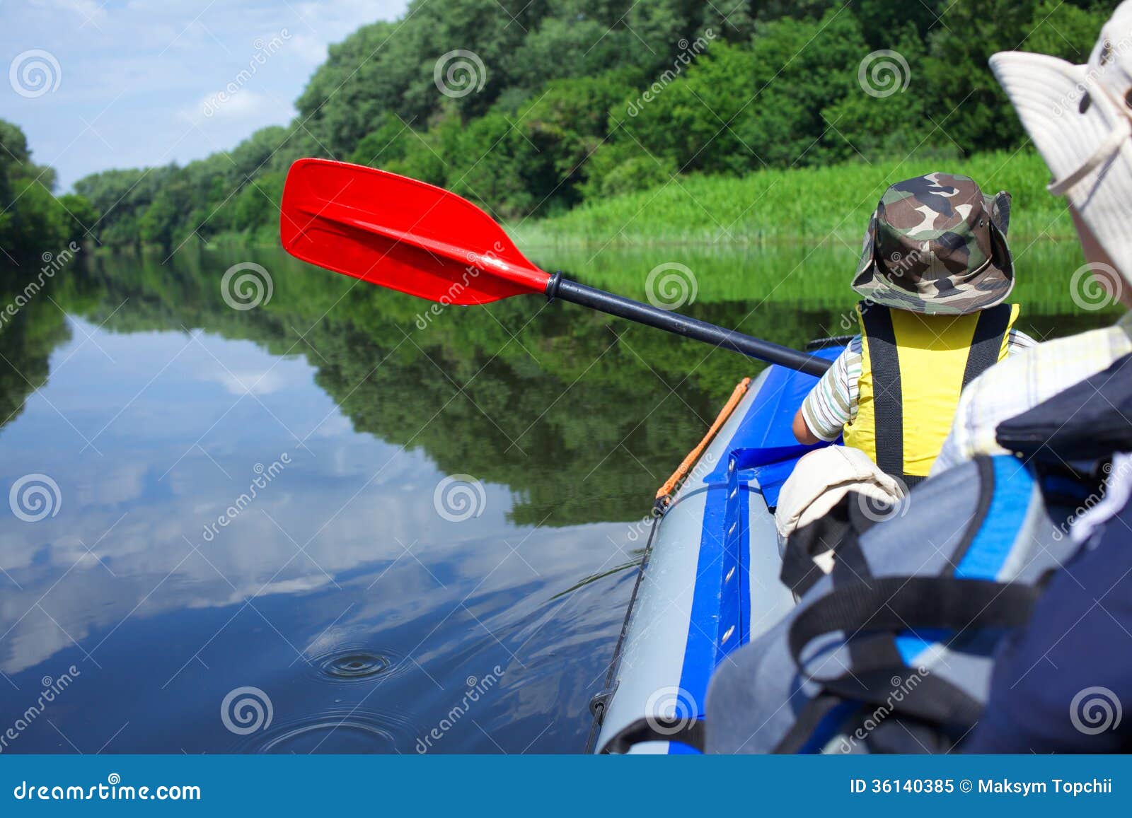 boy kayaking