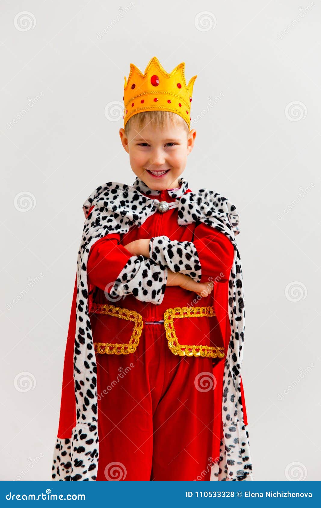Boy in a king costume stock photo. Image of historical 110533328