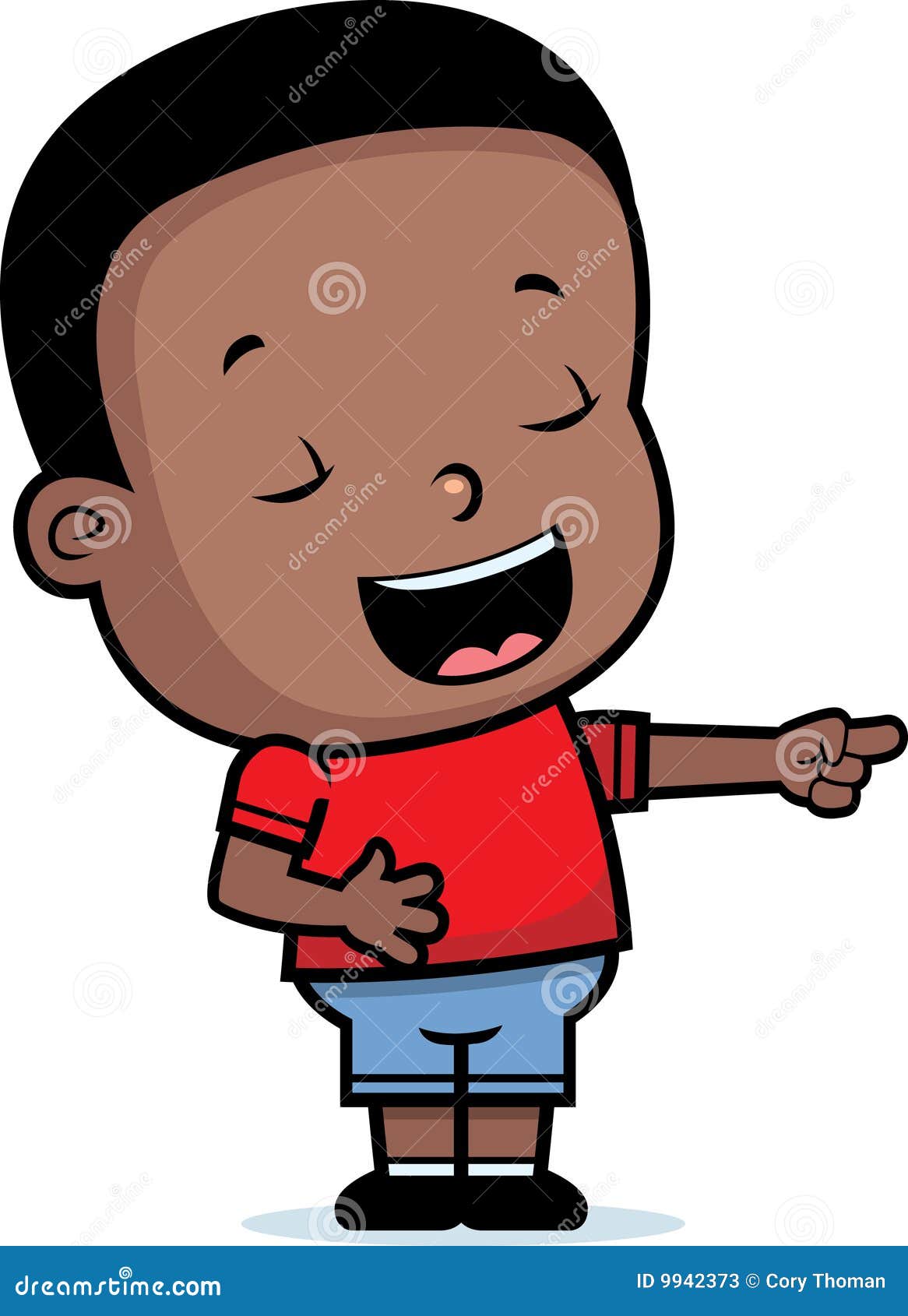 Boy Laughing Stock Vector Illustration Of Smiling Child 9942373