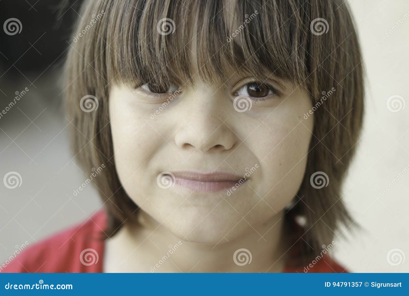 Boy with long bangs stock image. Image of horizontal 94791357