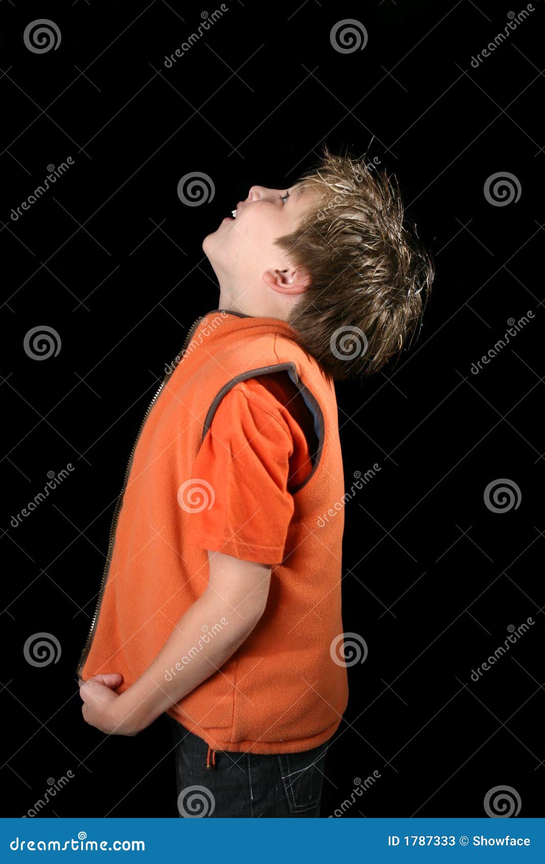 Boy looking up stock image. Image of looking, amazed, transfixed 1787333