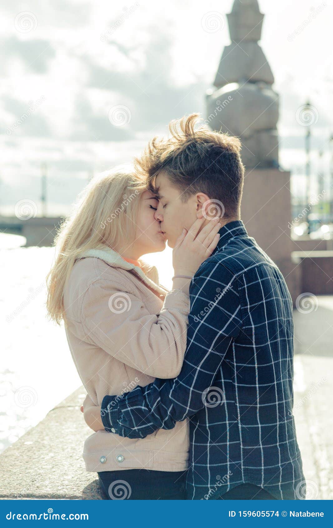 Boy And A Girl Kissing