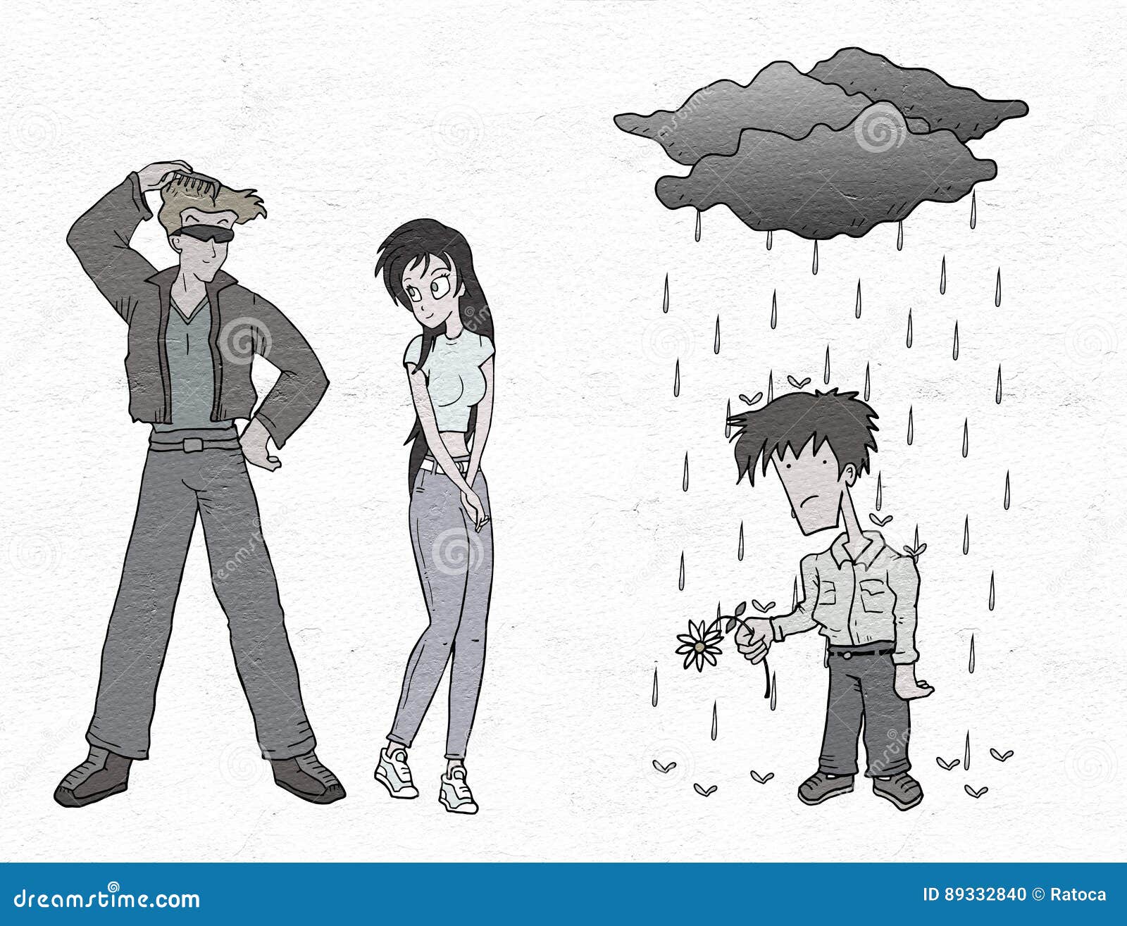 Boy in love stock illustration. Illustration of graphic 89332840