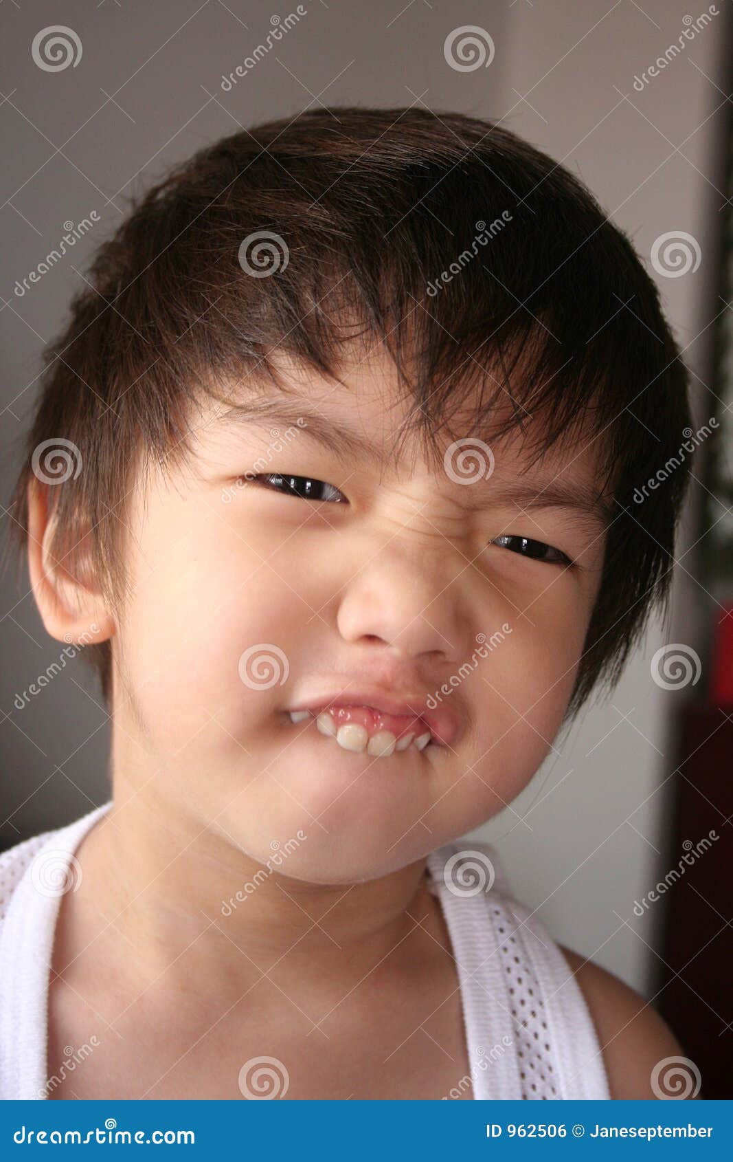 Boy making funny face stock photo. Image of asian, conceptual - 962506