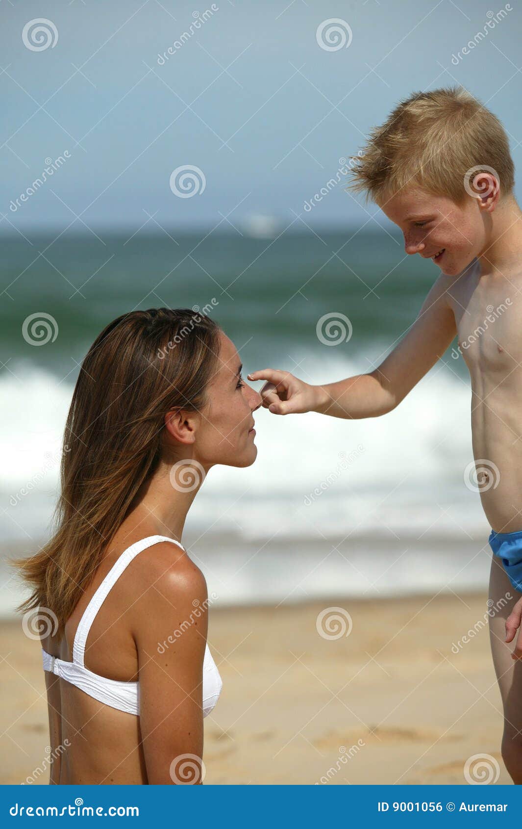 Young Boy And Mom