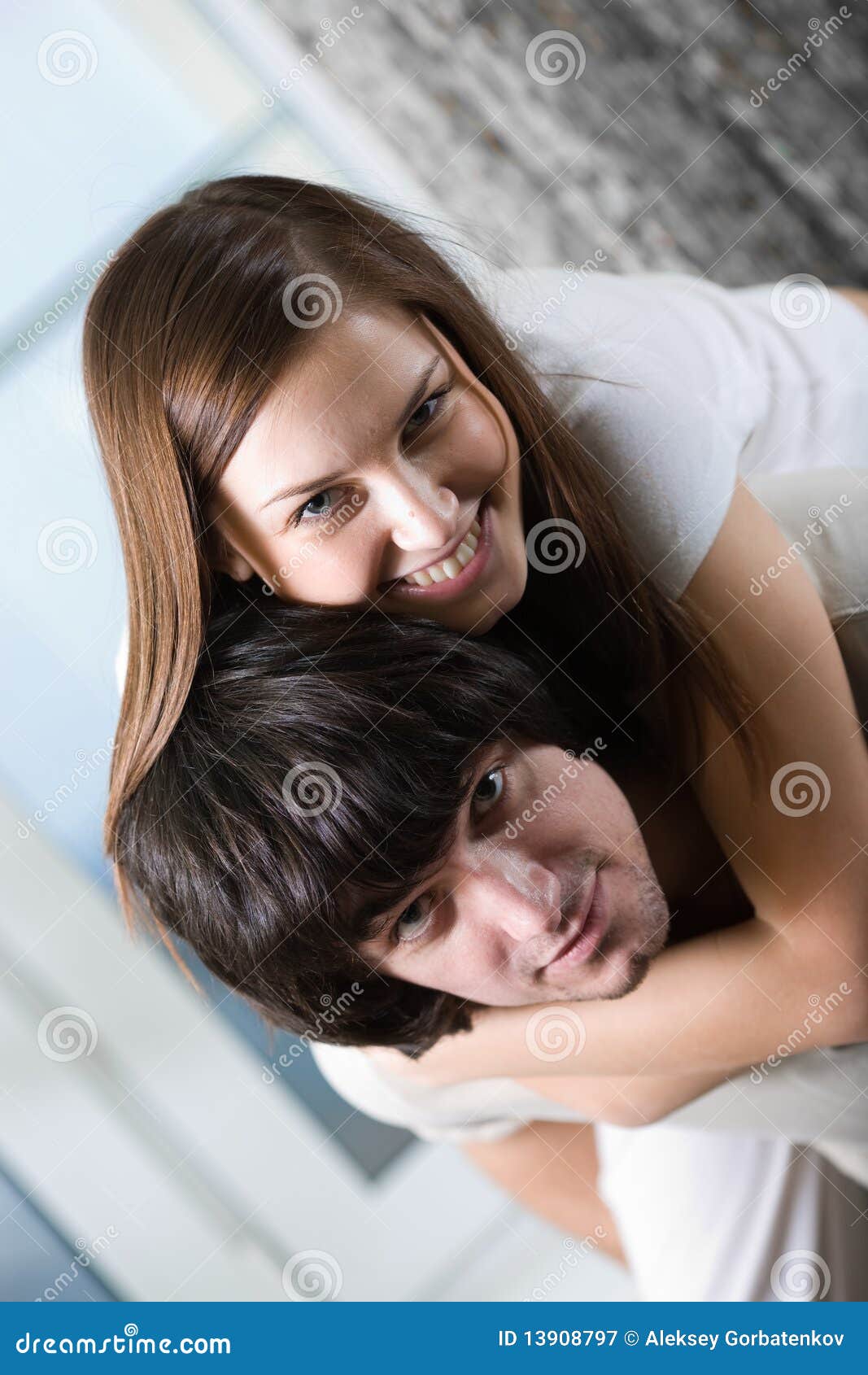Boy and Nice Girl with Long Hair Stock Image Image of male, carefree