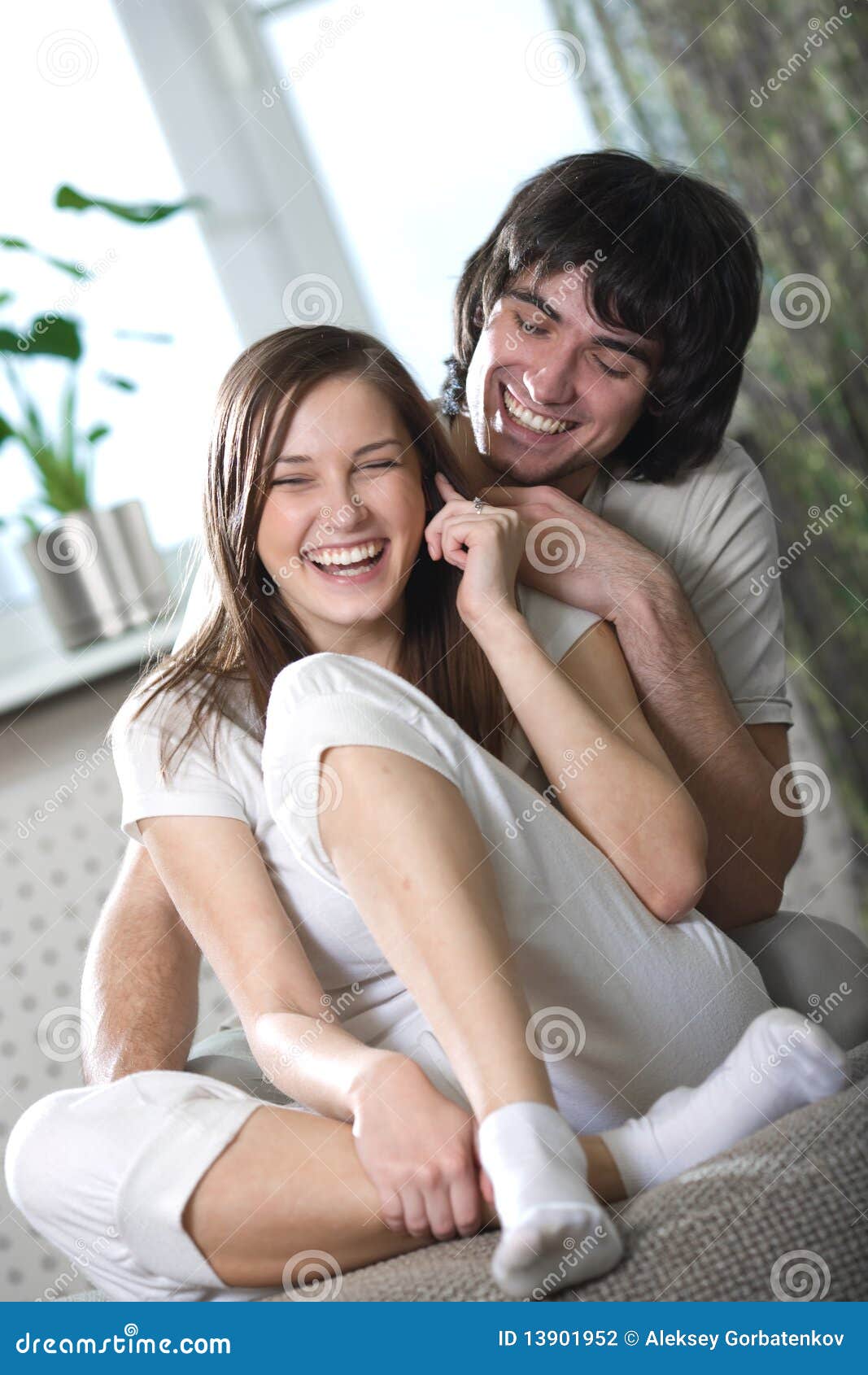 Boy and Nice Girl with Phone Stock Photo Image of lips, attractive