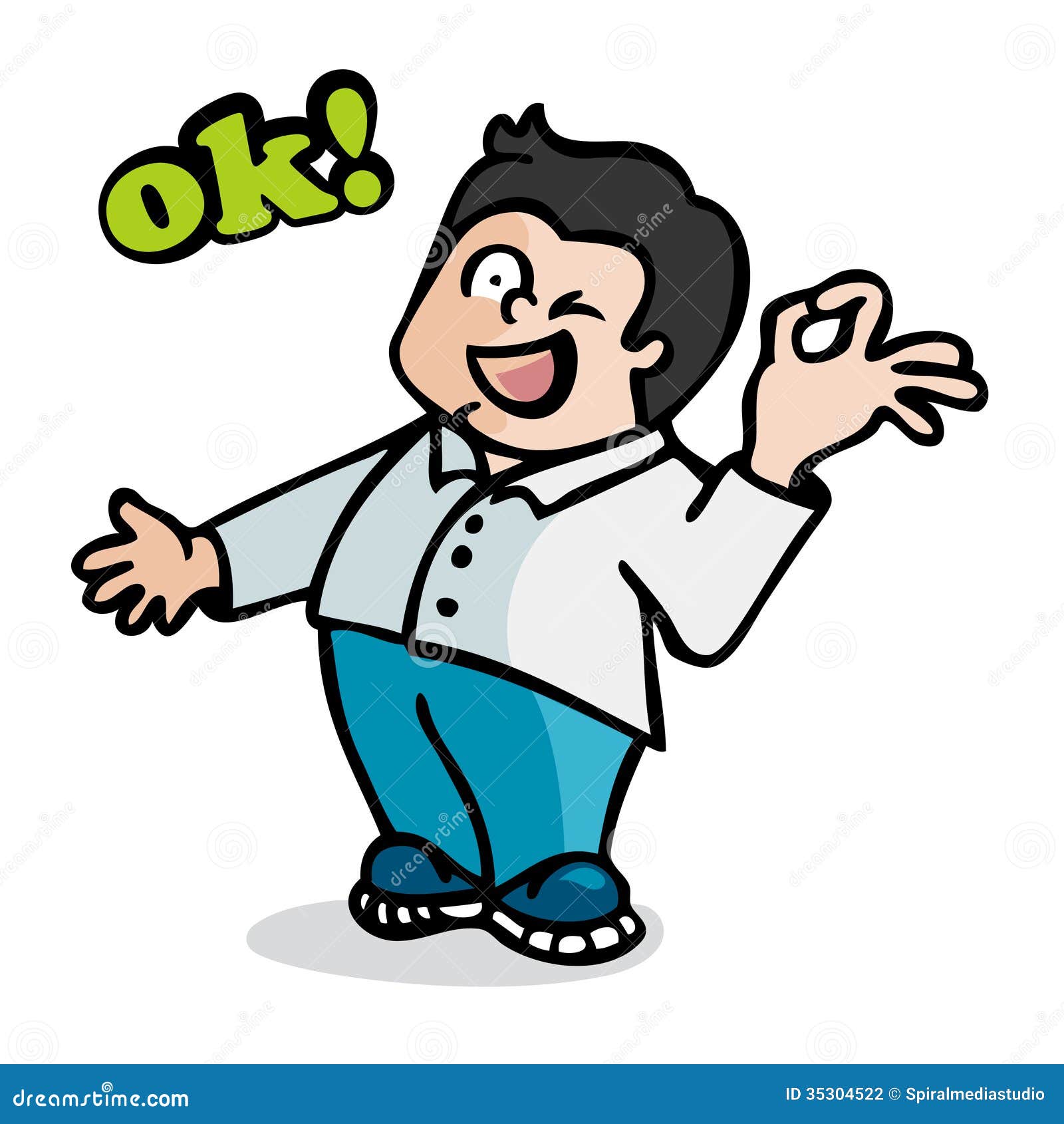 Boy and ok stock vector. Illustration of validate, business - 35304522 Boy and ok stock vector. Illustration of validate, business - 35304522