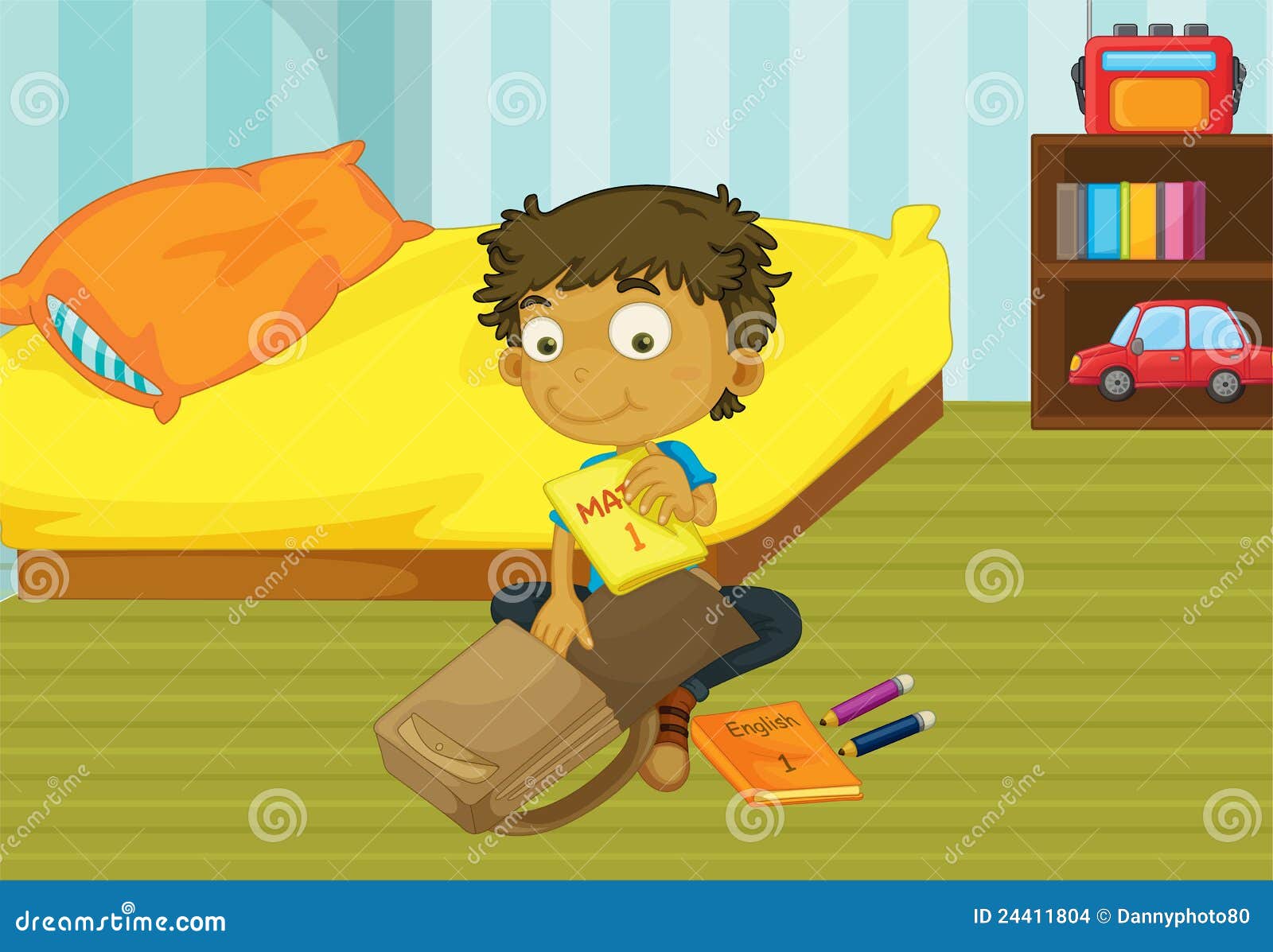 Packing Bag Cartoon Vector | CartoonDealer.com #24321871