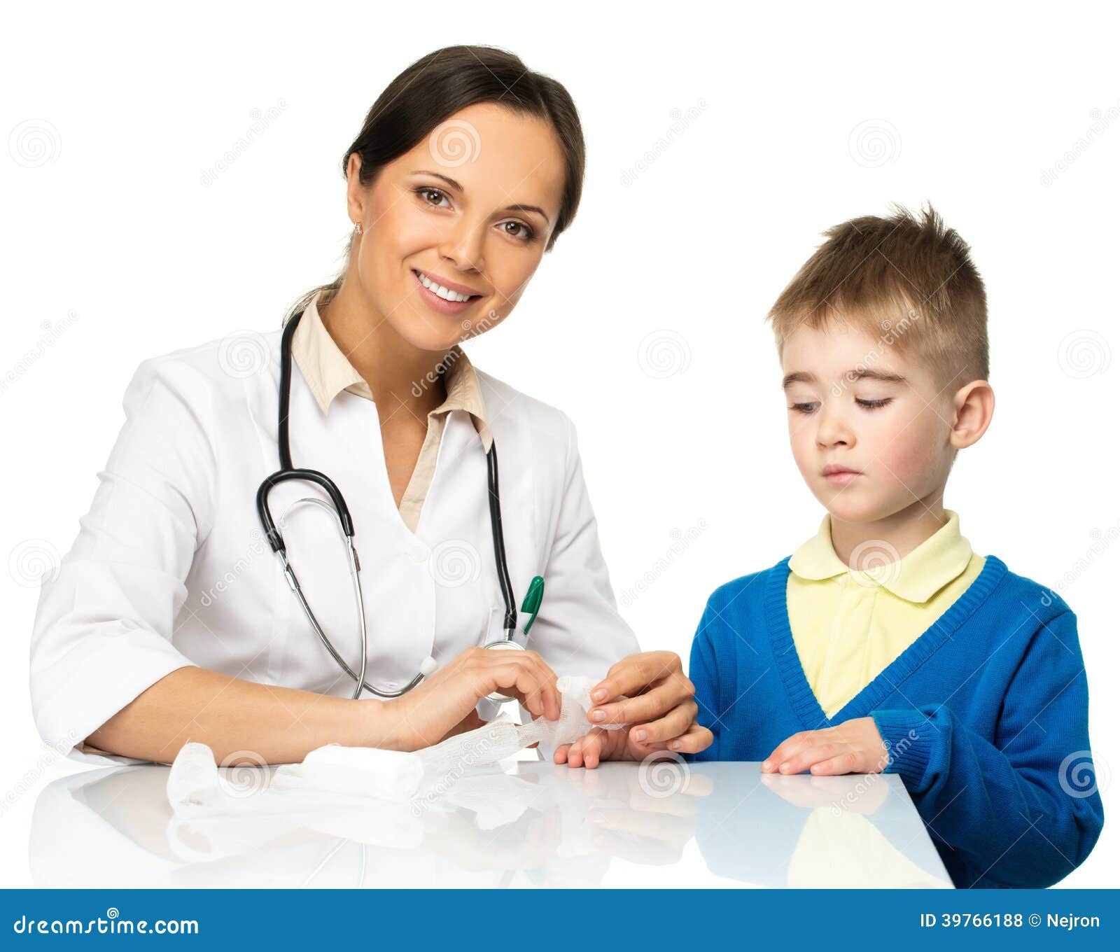 boy at paediatrician office