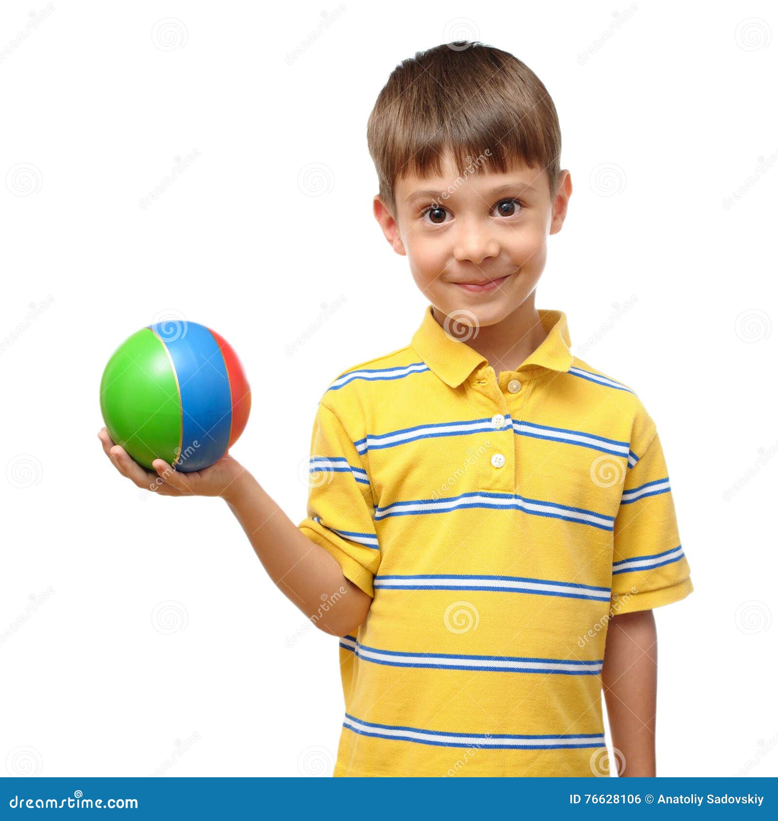 Boy playing with ball stock photo. Image of friendly - 76628106