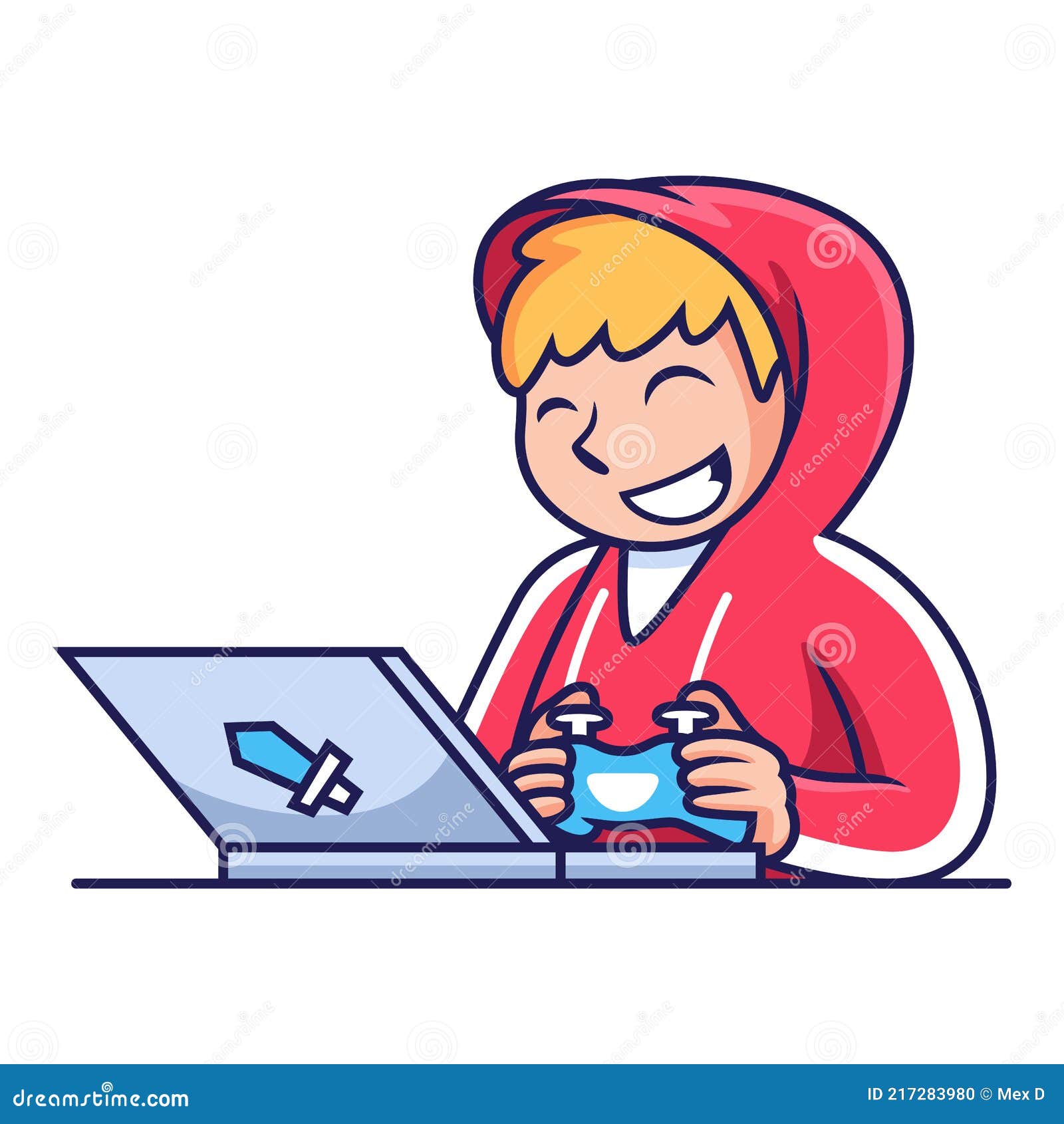 Premium Vector  Gamer boy cartoon logo illustration