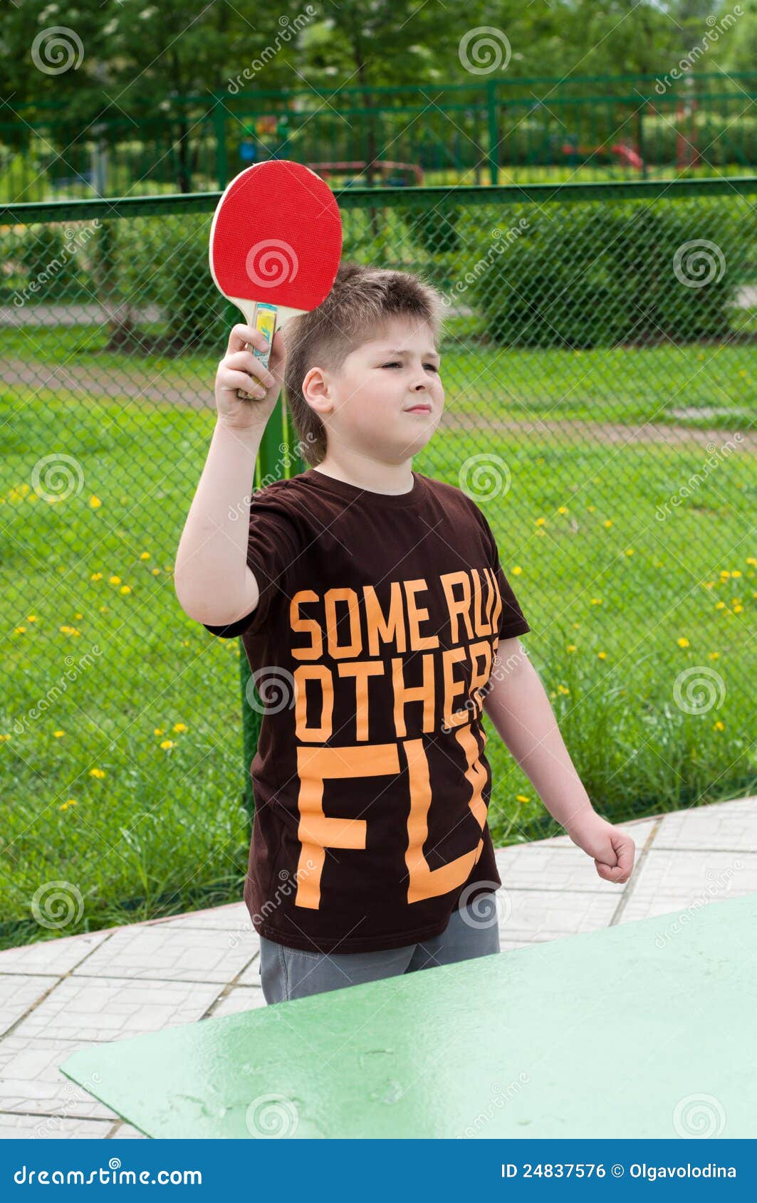 Boy playing table tennis stock photo. Image of person 24837576