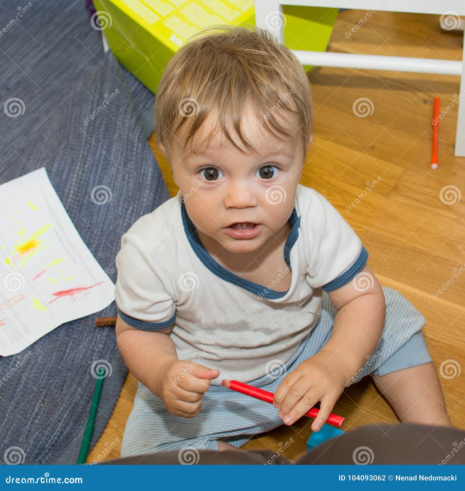 The Boy is Playing with Toys Stock Photo Image of person, plastic