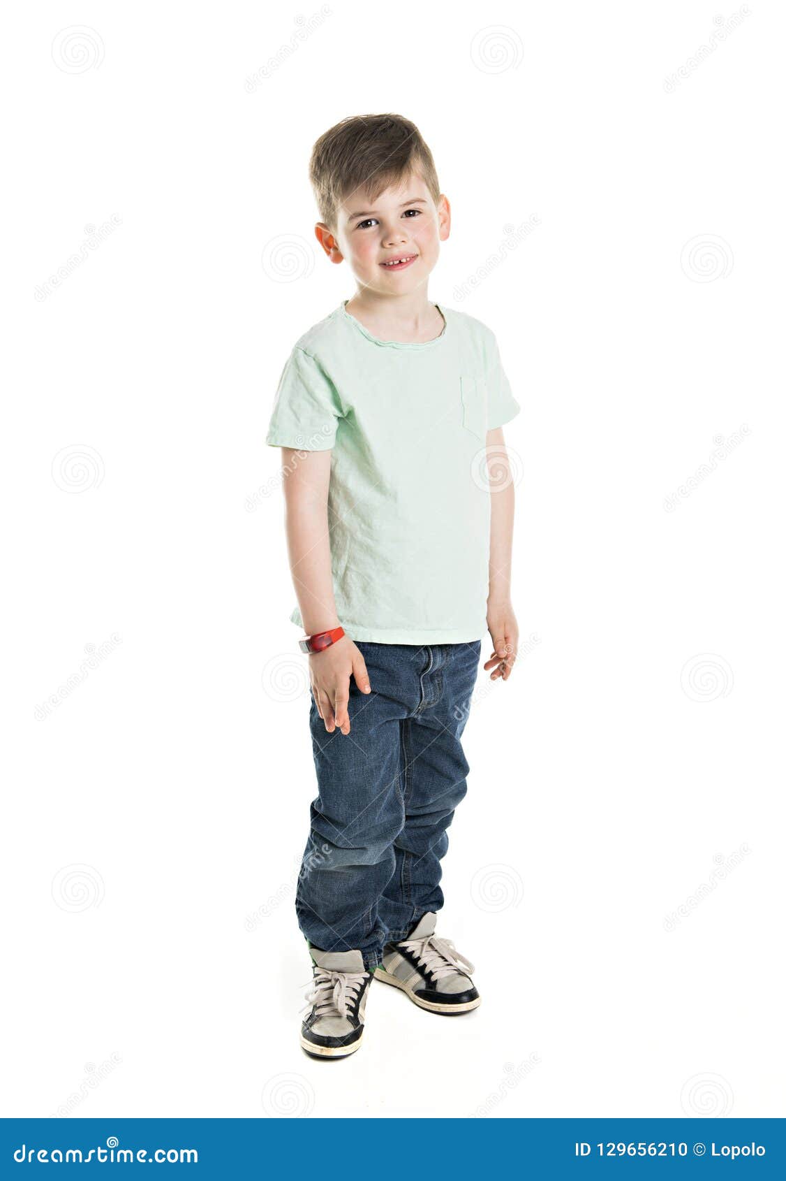 A Boy Posing Over White Studio Background Stock Photo - Image of child ...