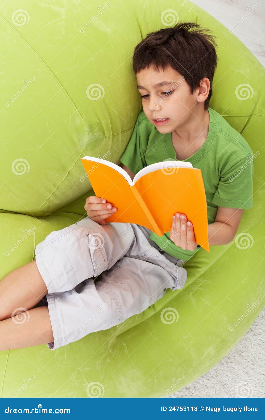 Boy practice reading stock photo. Image of portrait, indoor - 24753118