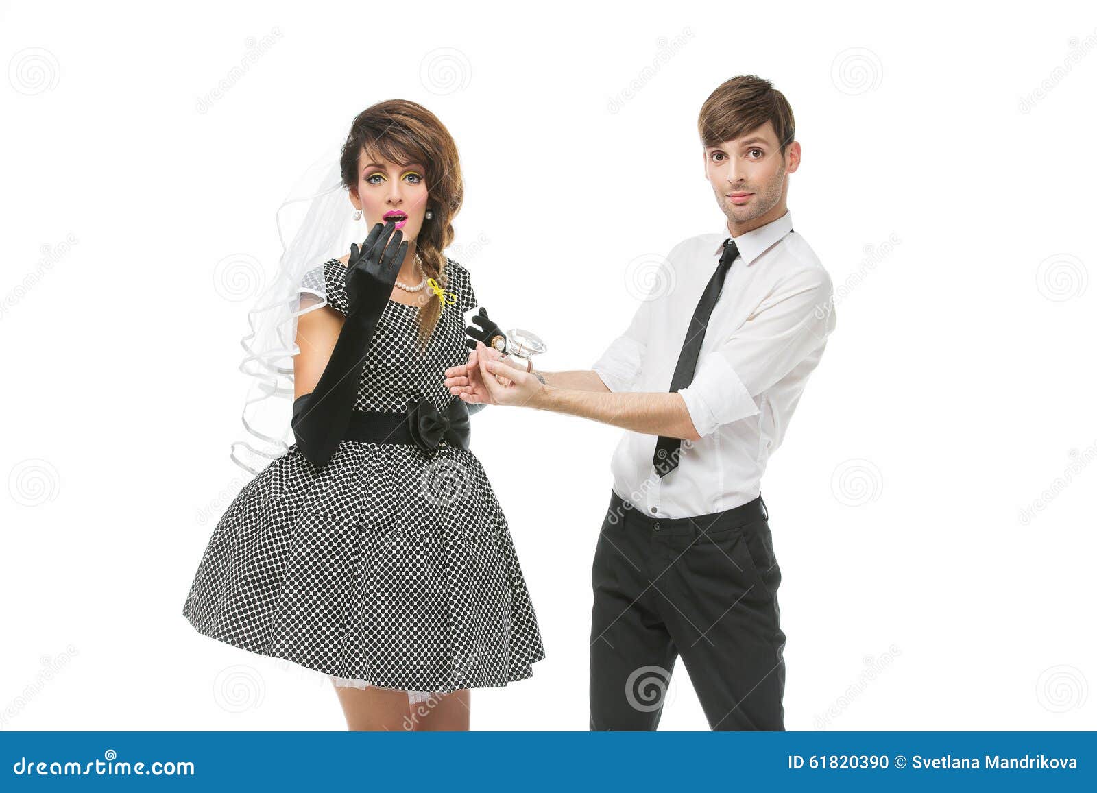 Boy Proposing To Girl With Huge Ring Stock Photography | CartoonDealer.com #62315354