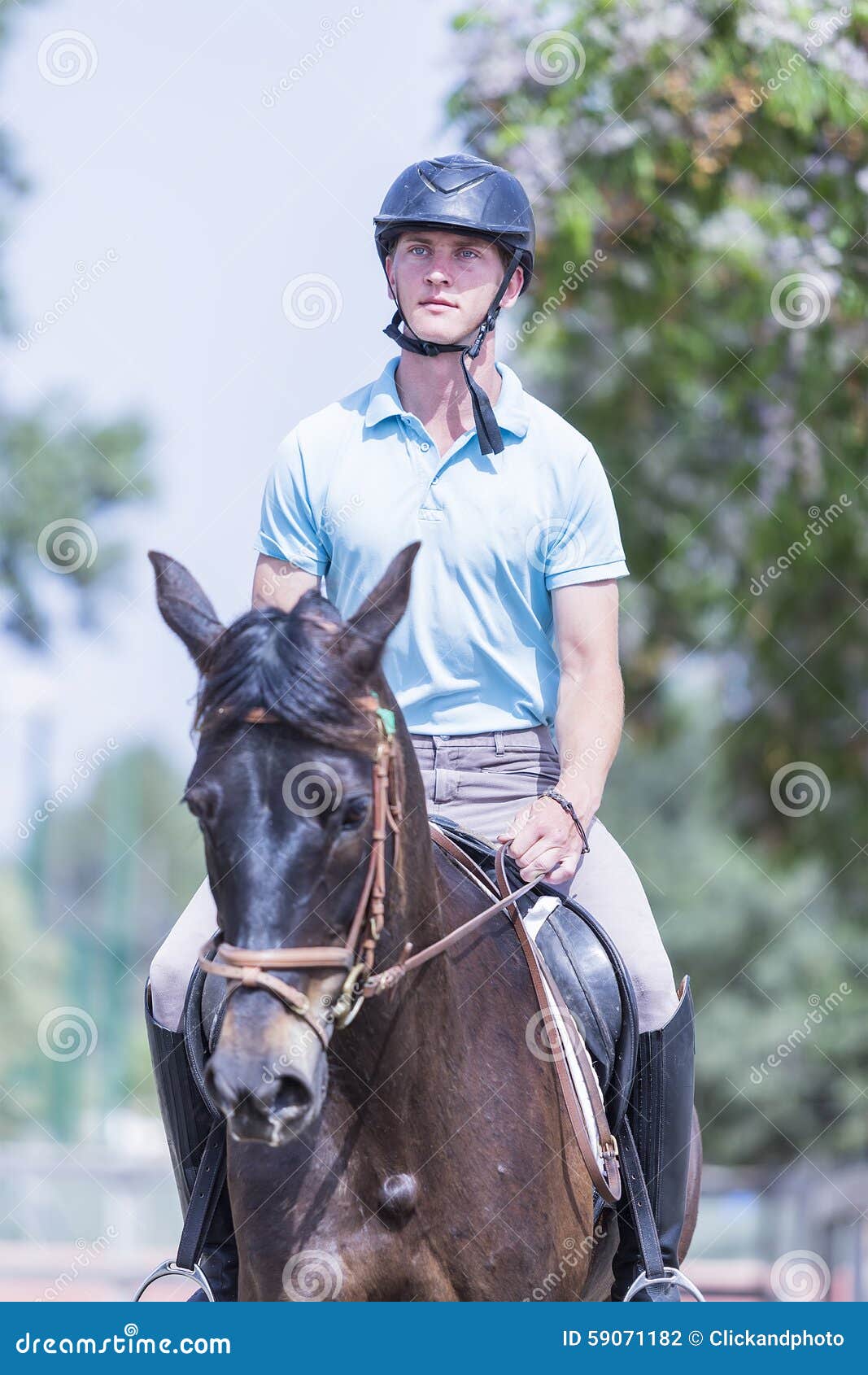 mans face a Riding
