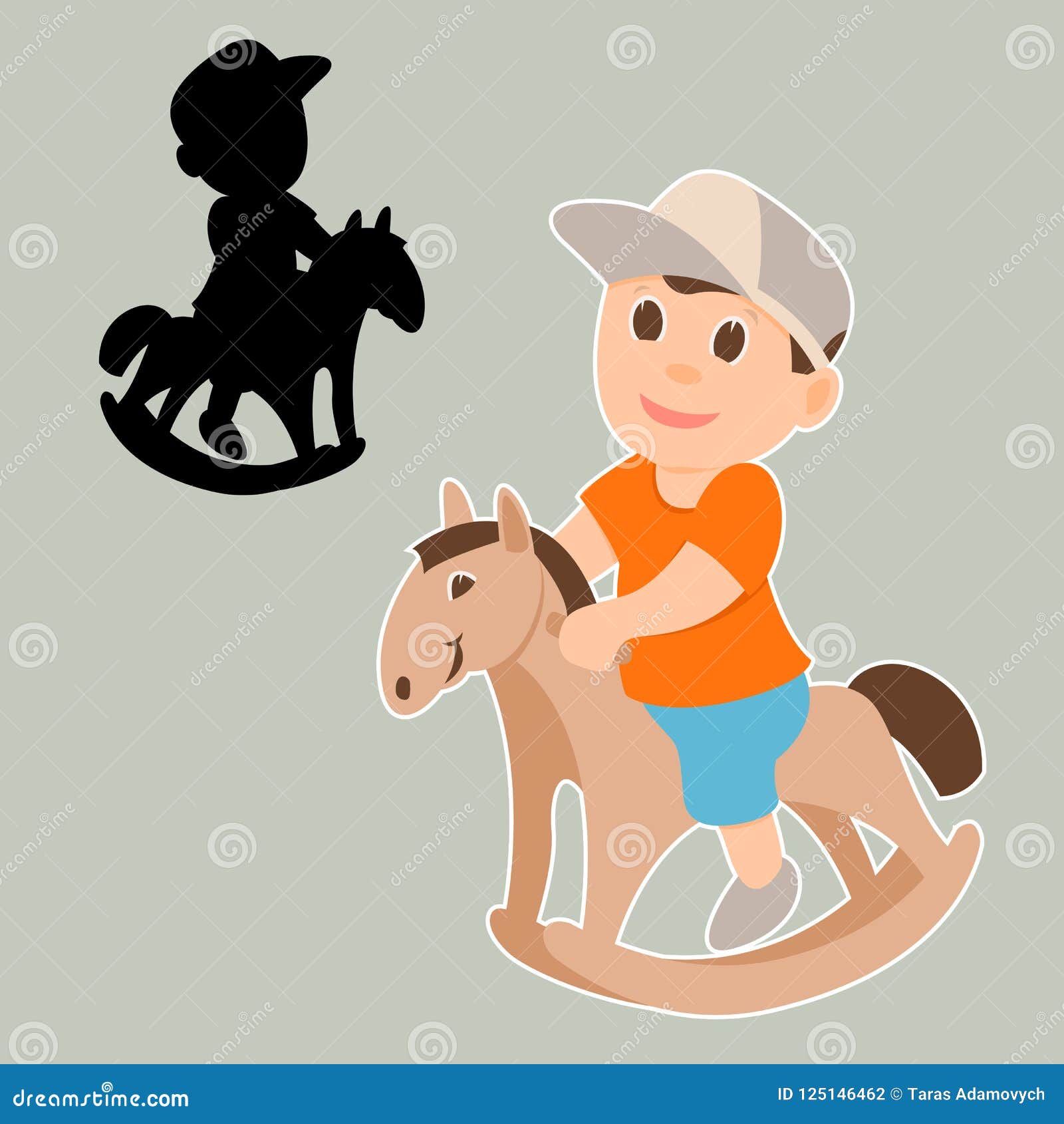 boy rocking horse