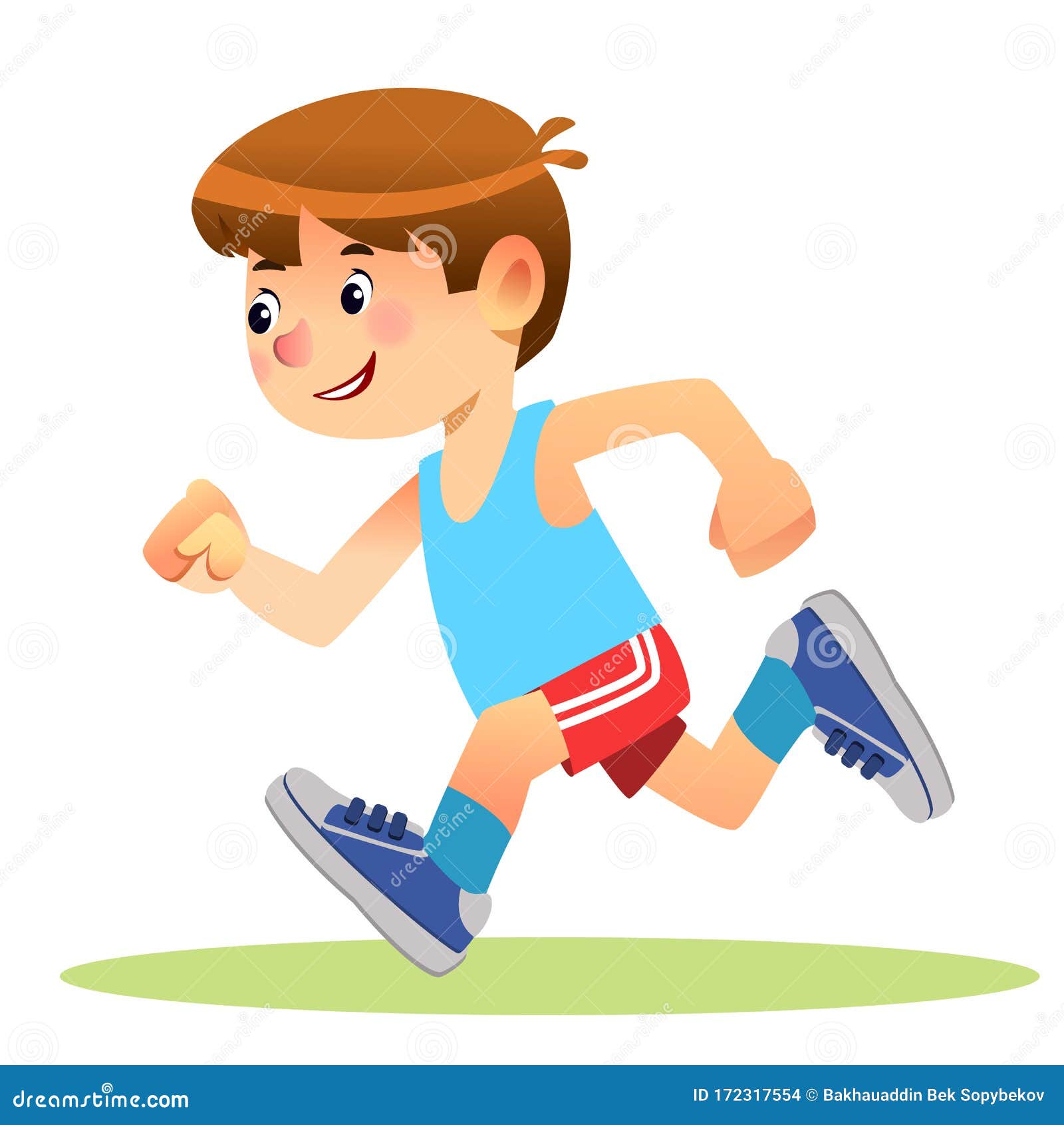 Boy Running. Marathon Runner or a Boy Running on School Sport Day Stock  Vector - Illustration of cartoon, field: 172317554