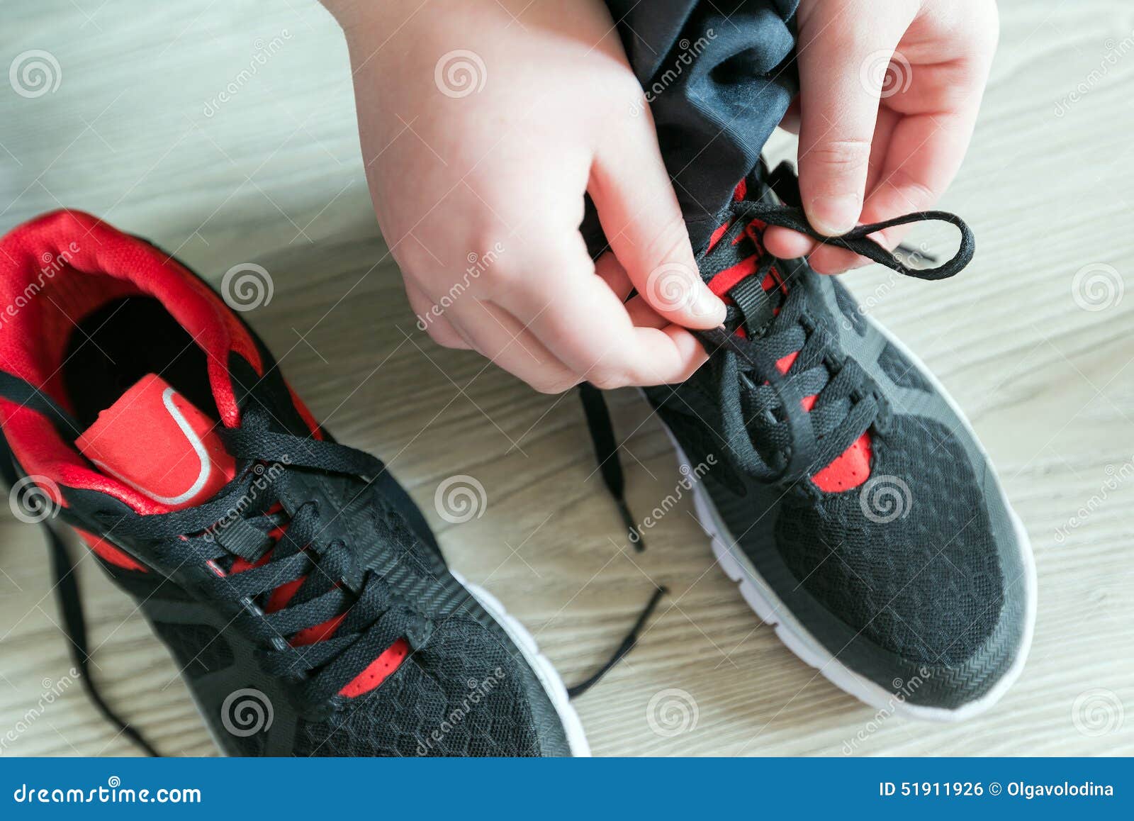 The Boy Running Shoes Laces Stock Photo Image of marathon, foot 51911926