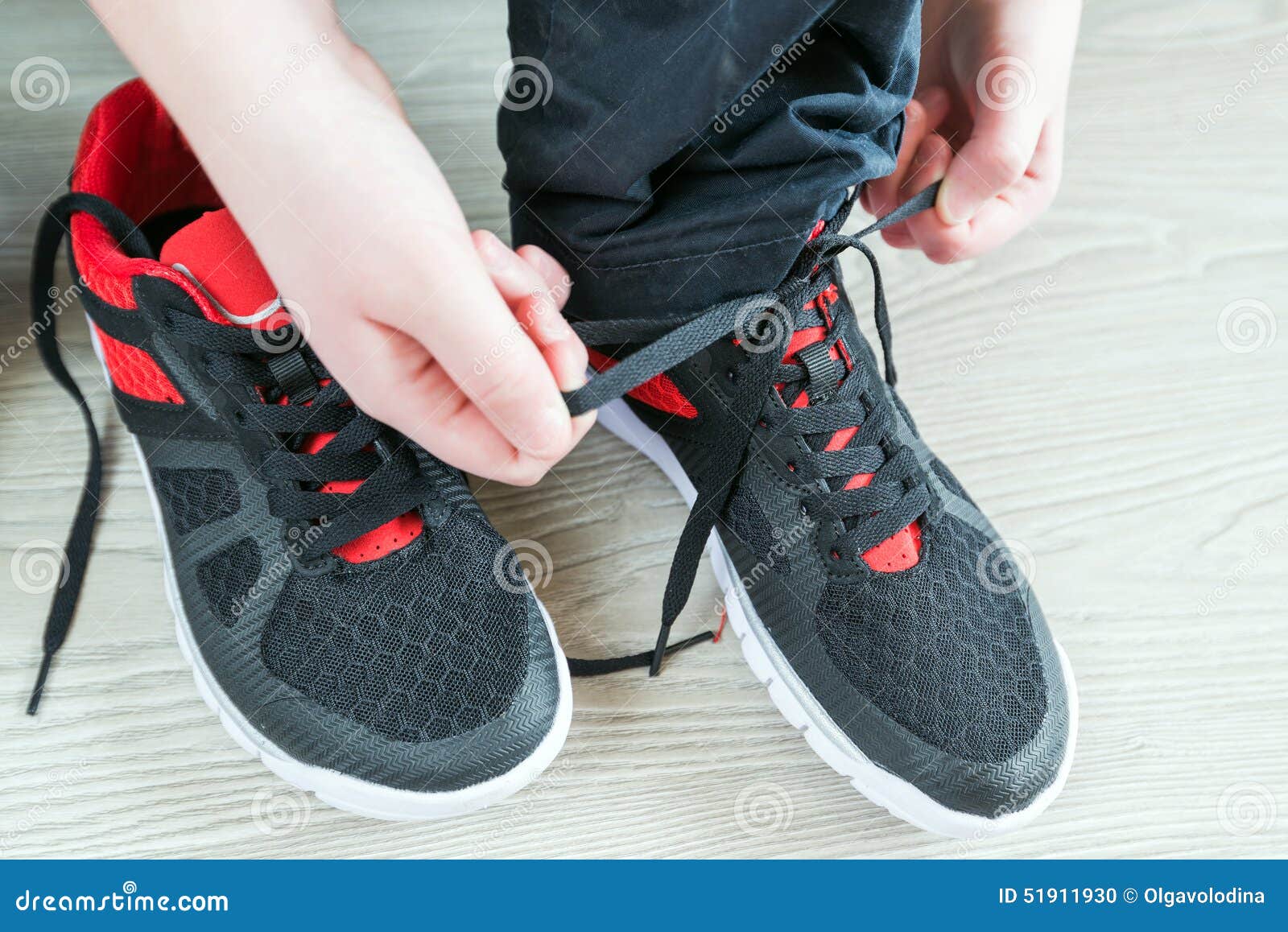 The Boy Running Shoes Laces Stock Photo Image of marathon, floor