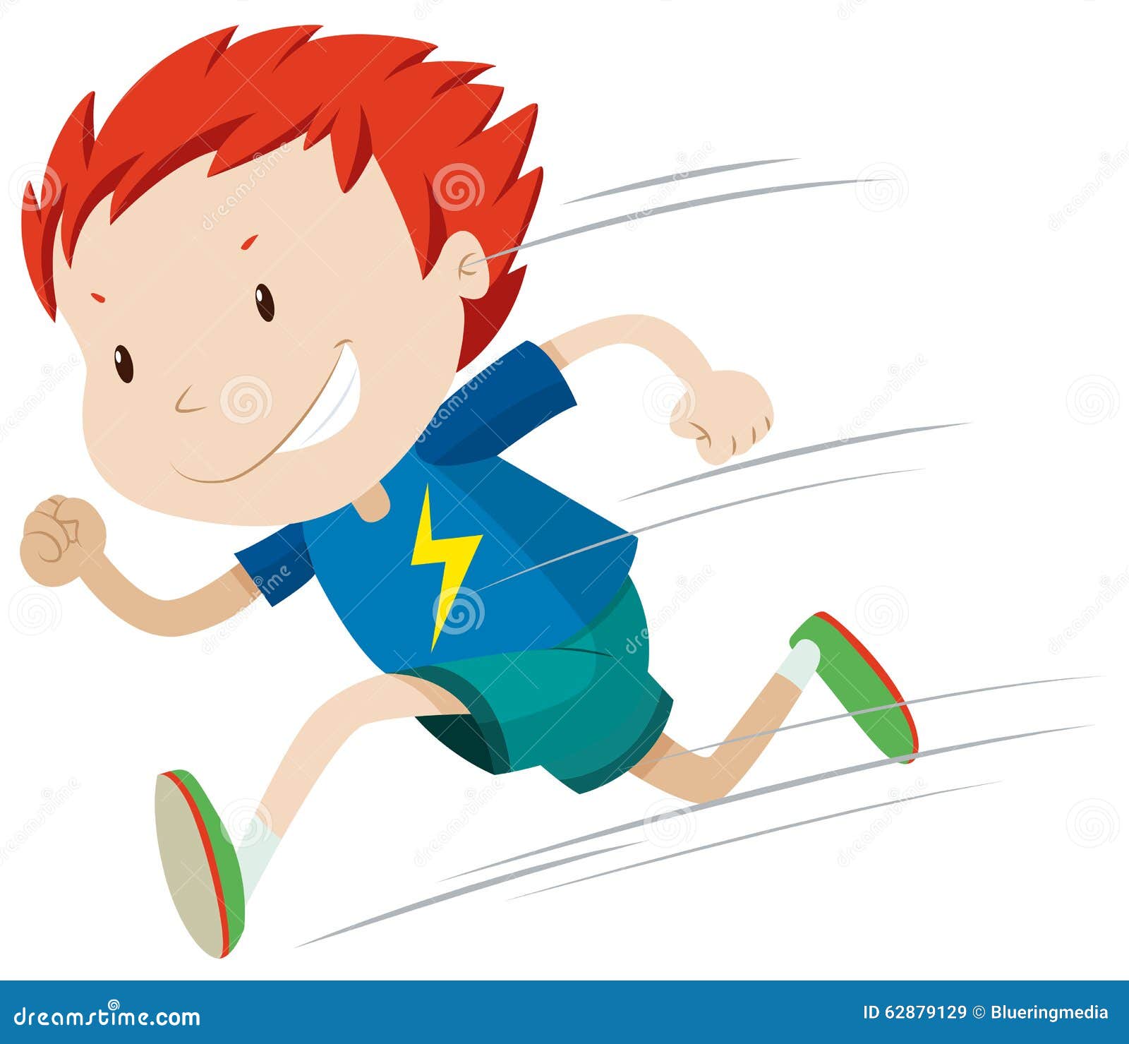 Boy running very fast stock vector. Illustration of happy - 62879129