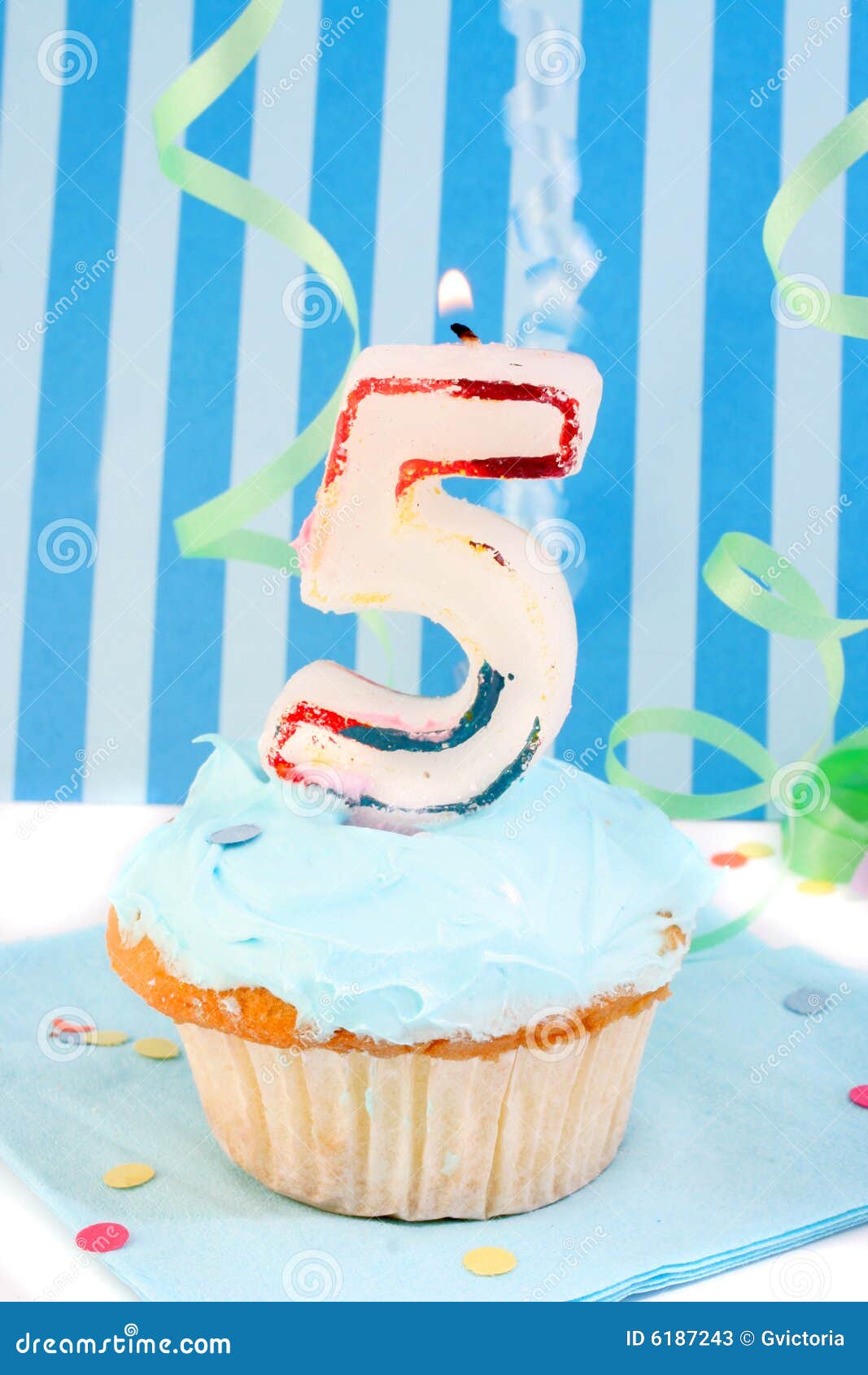 Boy s fifth birthday stock image. Image of dessert, confetti - 6187243