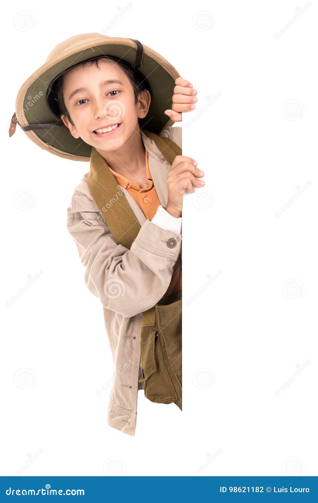Boy in safari clothes stock photo. Image of safari, travel - 98621182