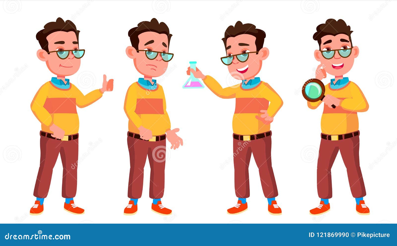 boy schoolboy kid poses set vector high school child school kids presentation