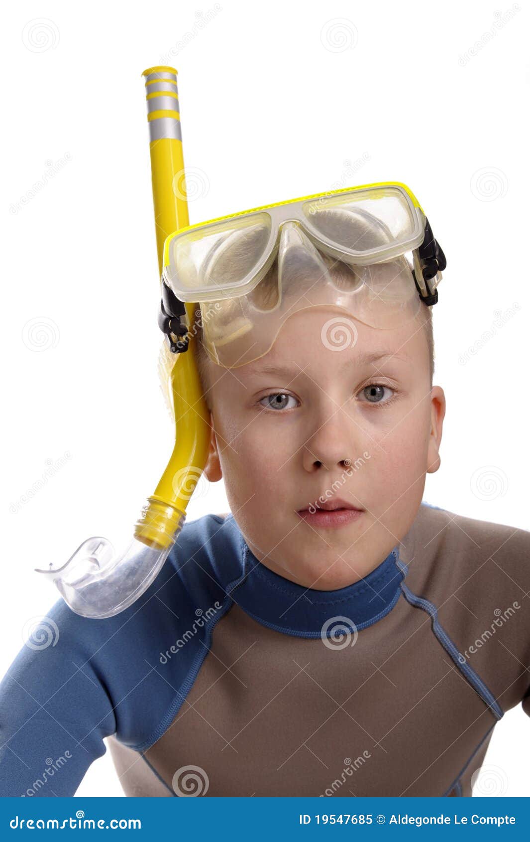 Boy With Scuba And Mask Royalty Free Stock Photo Image 19547685