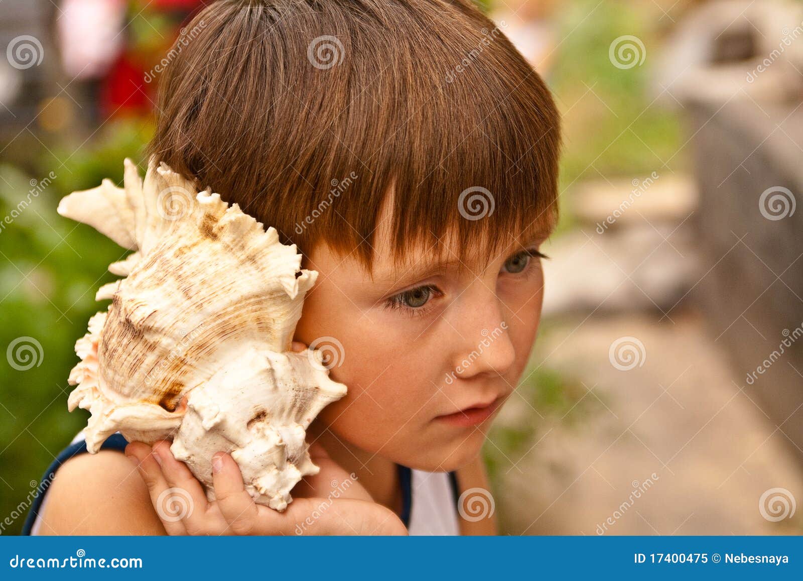 boy with a shell