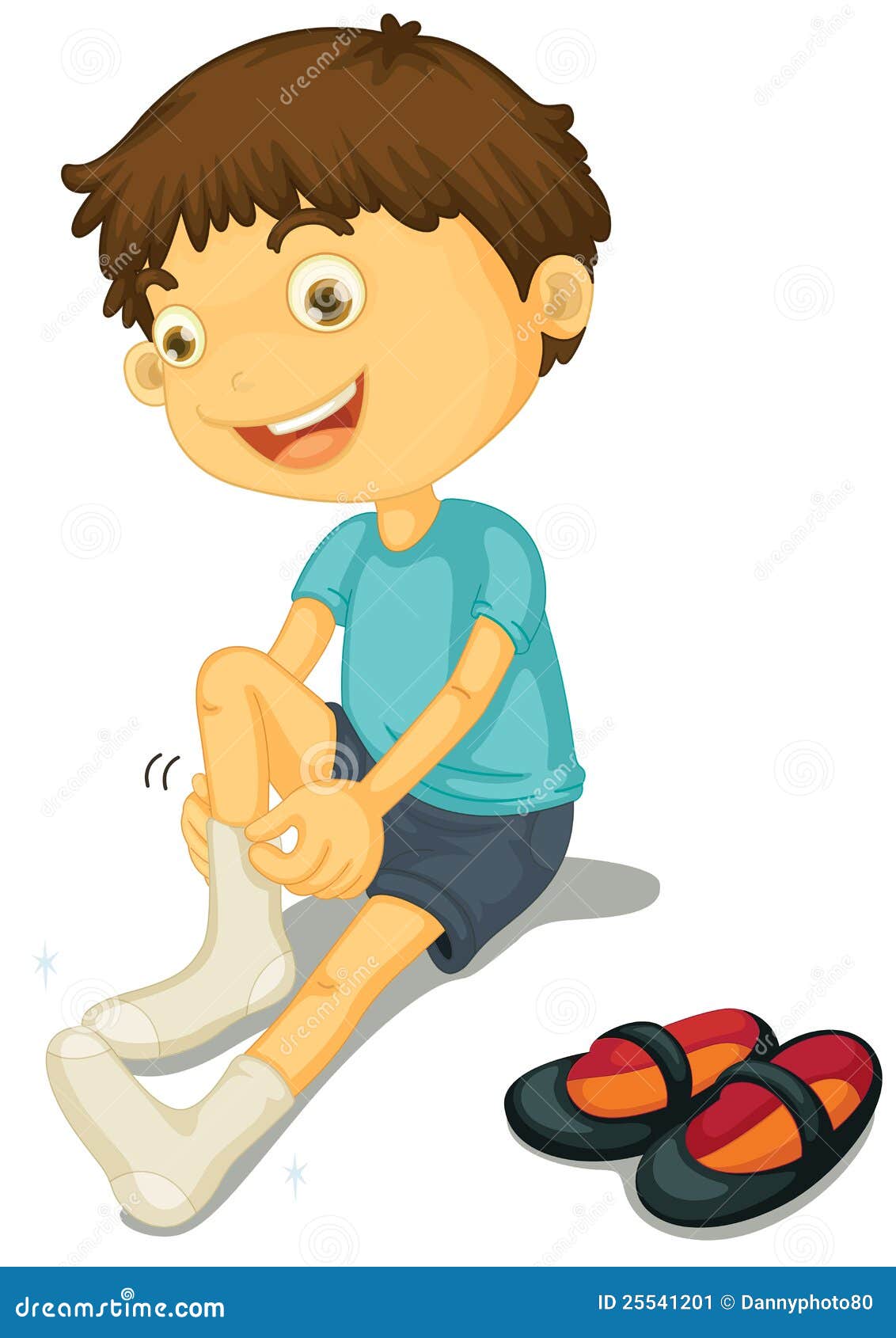 Boy and shoes stock illustration. Illustration of child 25541201