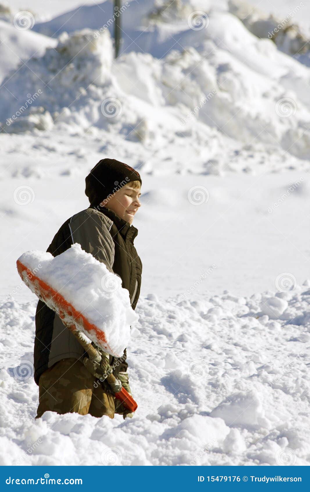 Cool Young Man Fly On A Sled In The Snow Stock Photo 