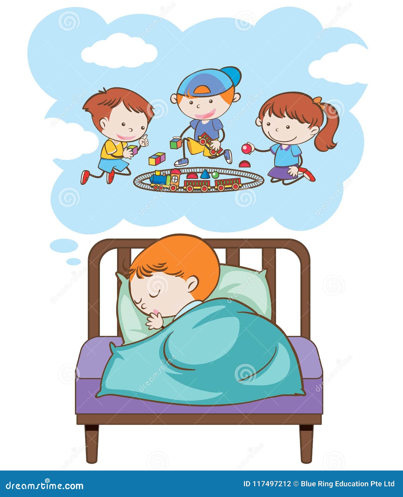 Boy Sleeping Dreaming Stock Illustrations – 471 Boy Sleeping Dreaming