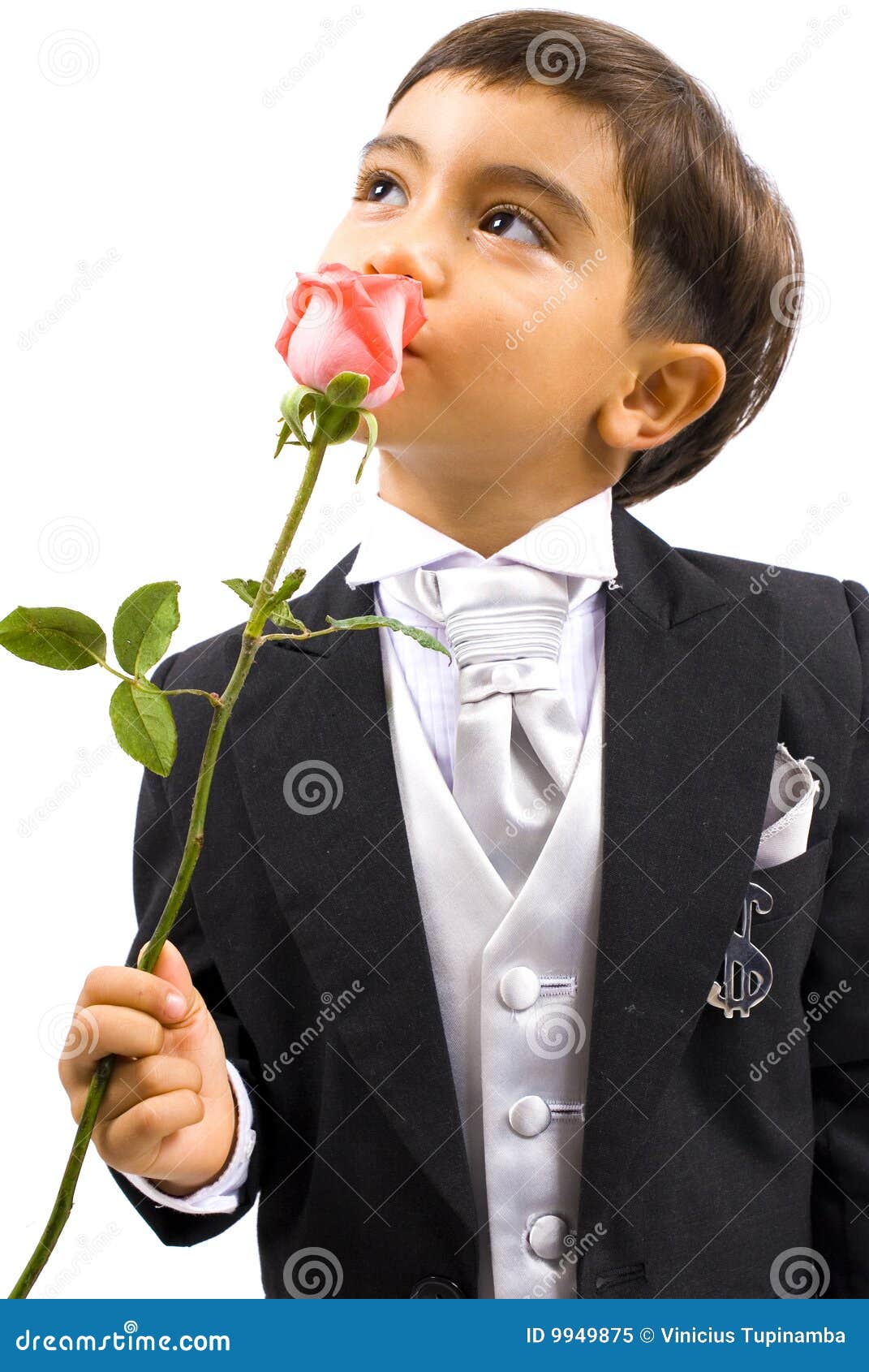 Boy smelling stock image. Image of work, smell, valentine 9949875