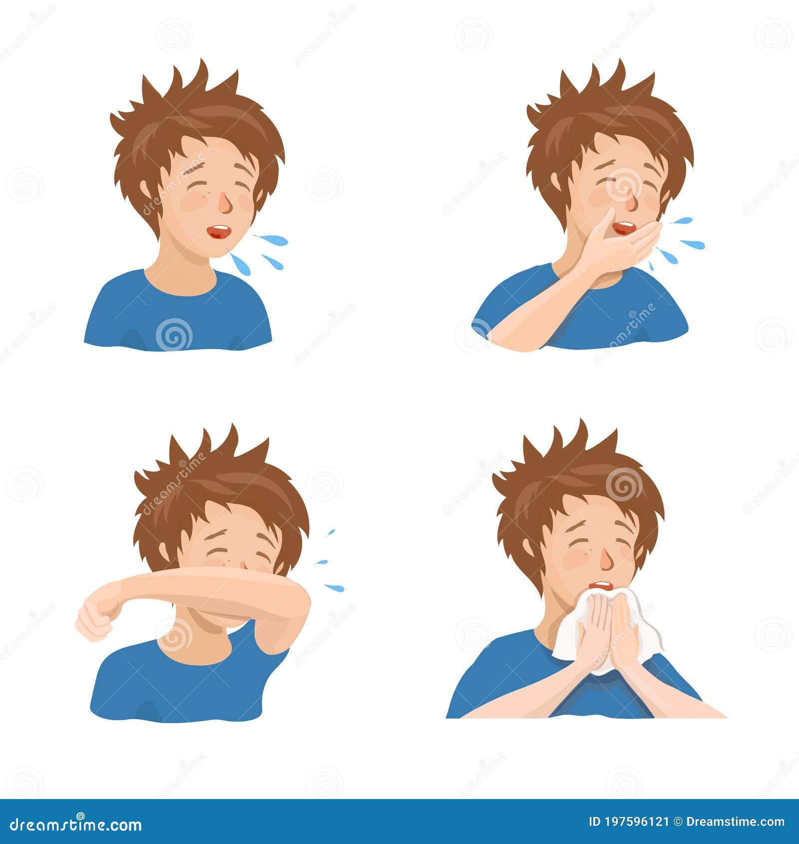 Boy Sneezing and Coughing Right and Wrong. Ethics of Sneezing Safe from ...