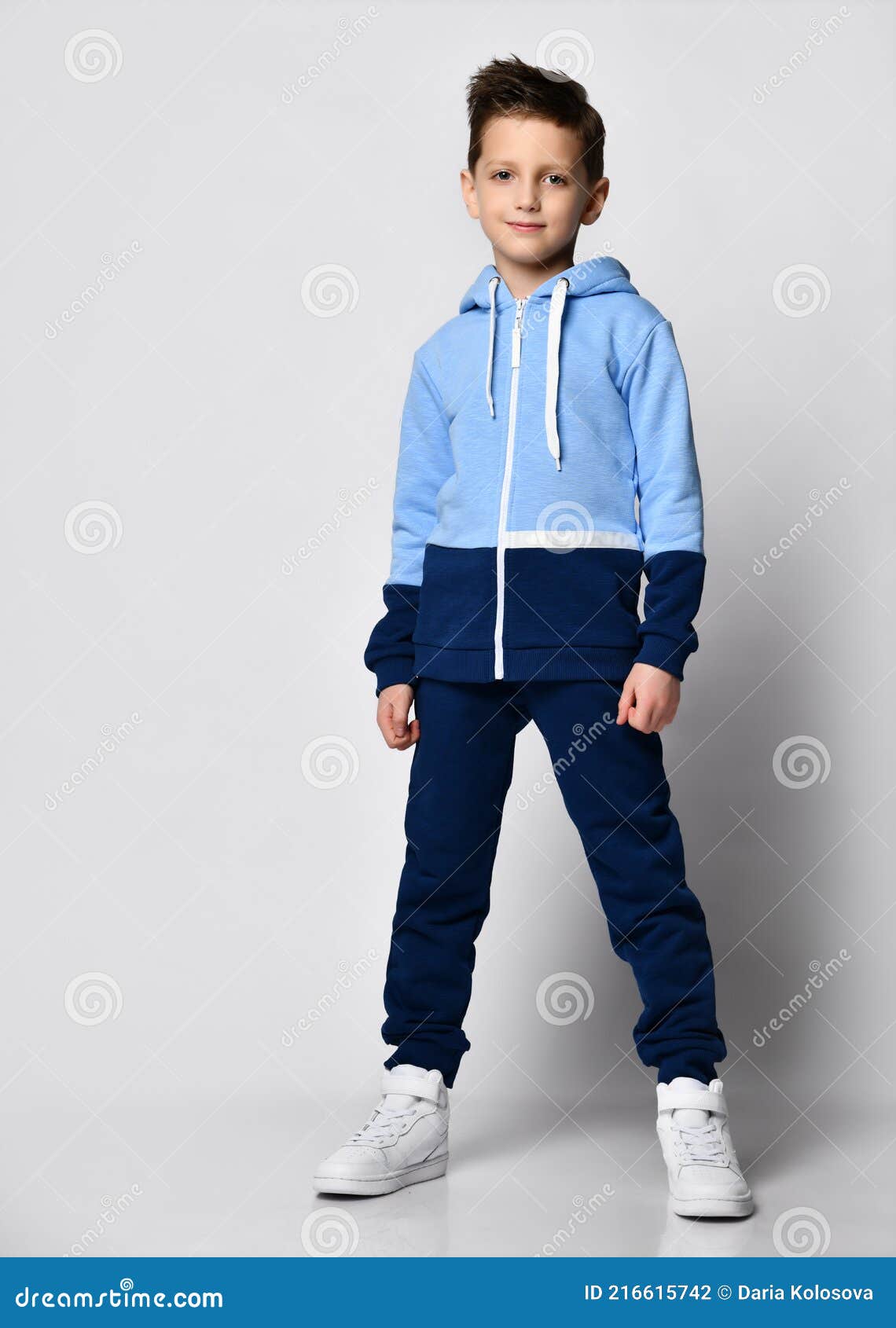 Boy Sportswear Advertisement Studio Full Body Portrait Shot Stock Photo ...