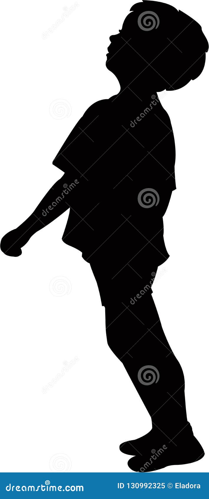 boy standing silhouette