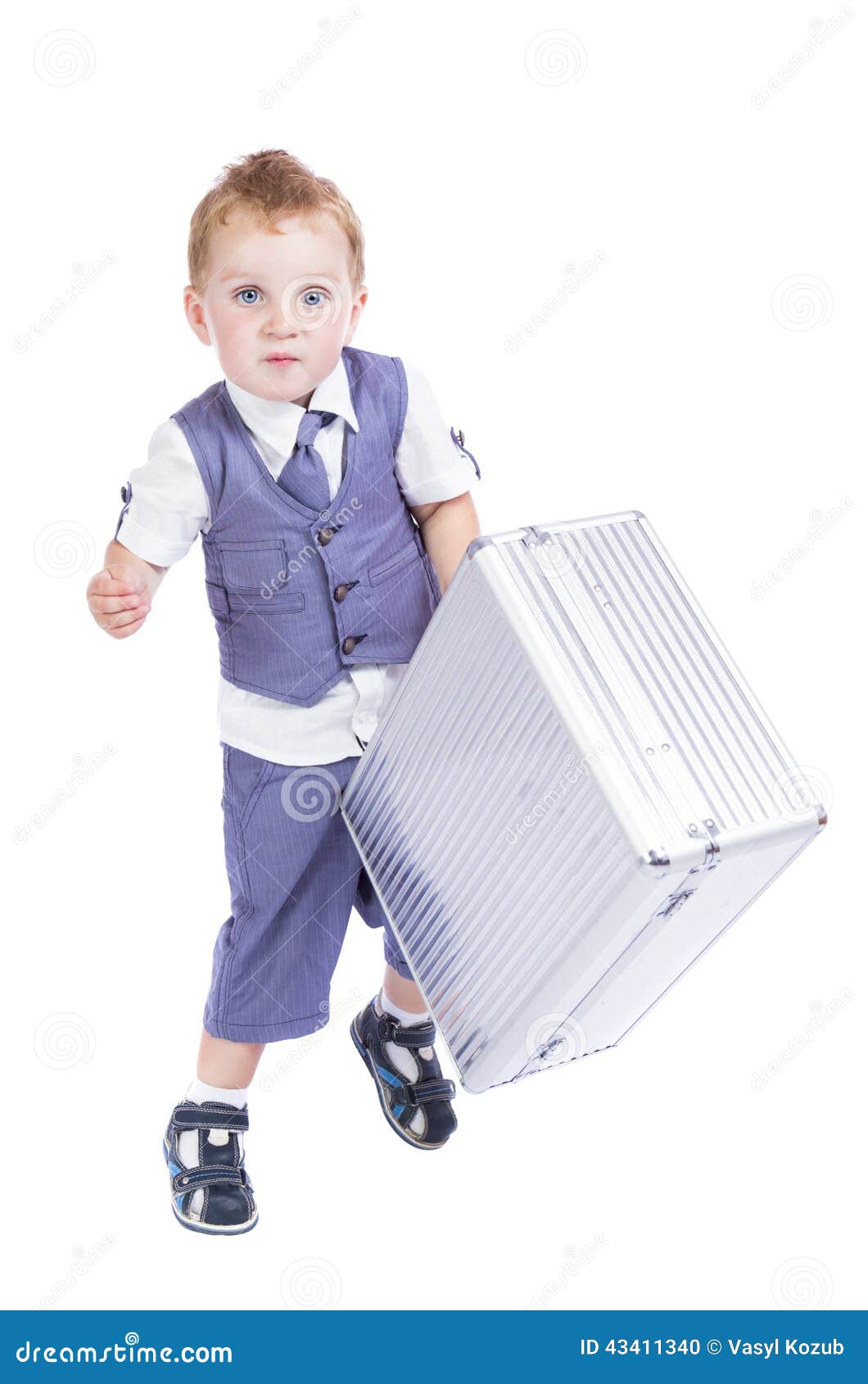Boy with a suitcase stock photo. Image of business, attractive 43411340
