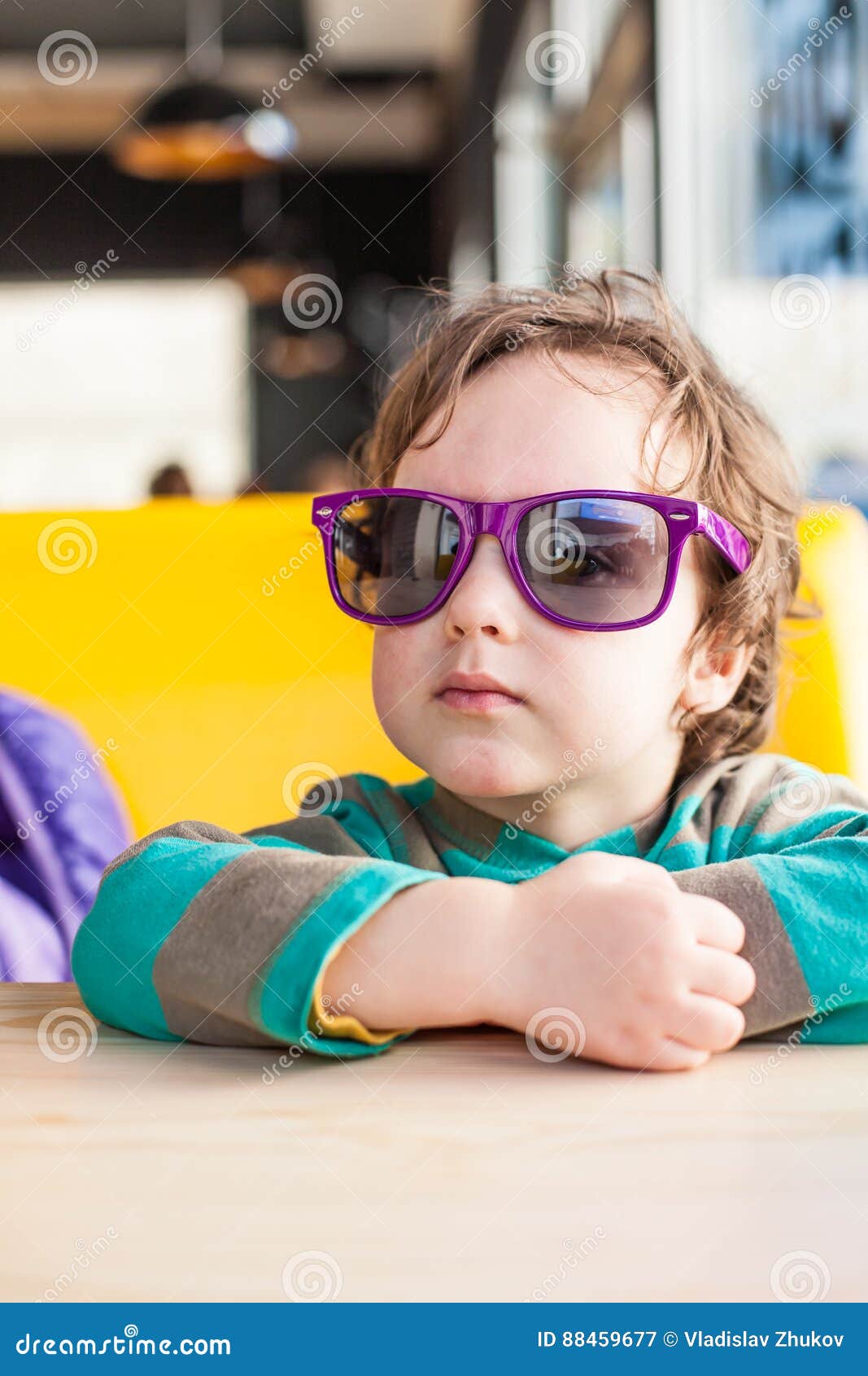 The boy in sunglasses. stock image. Image of expression 88459677